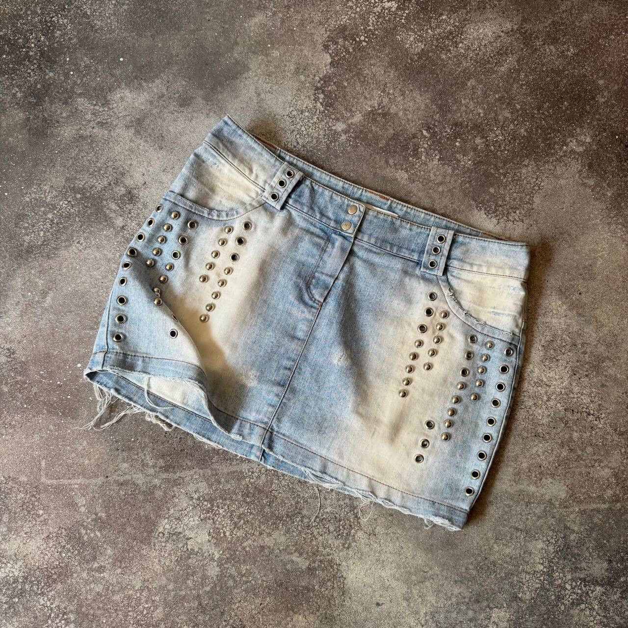 20471120 × Hysteric Glamour × Japanese Brand Opium Y2K Super Sexy Distressed Mini Skirt Size 32" / US 10 / IT 46 - 1 Thumbnail