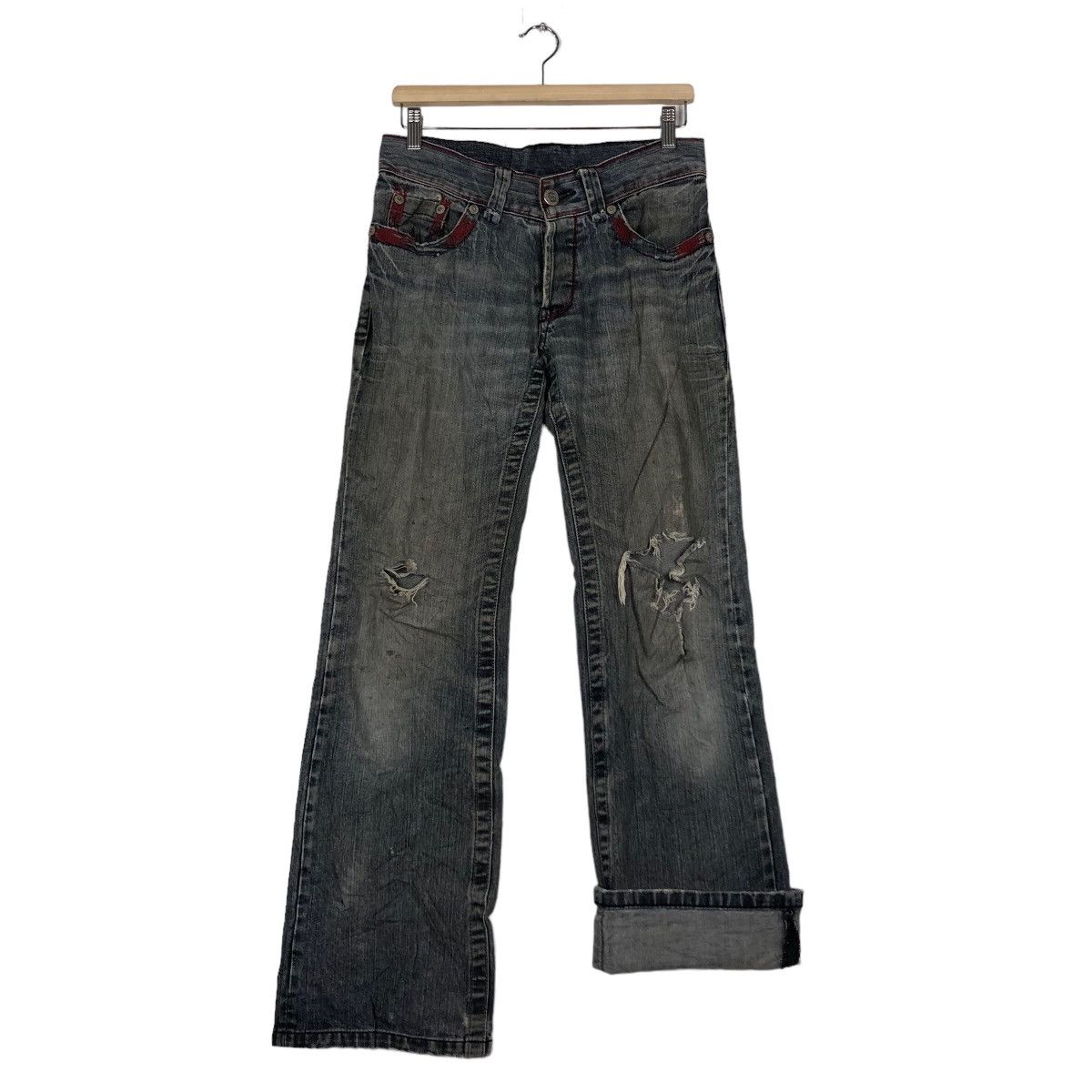 Japanese Brand RARE VINTAGE DISTRESSED DENIM JEANS 29125=HOMME ISSEYMIYAKE Size US 30 / EU 46 - 9 Thumbnail