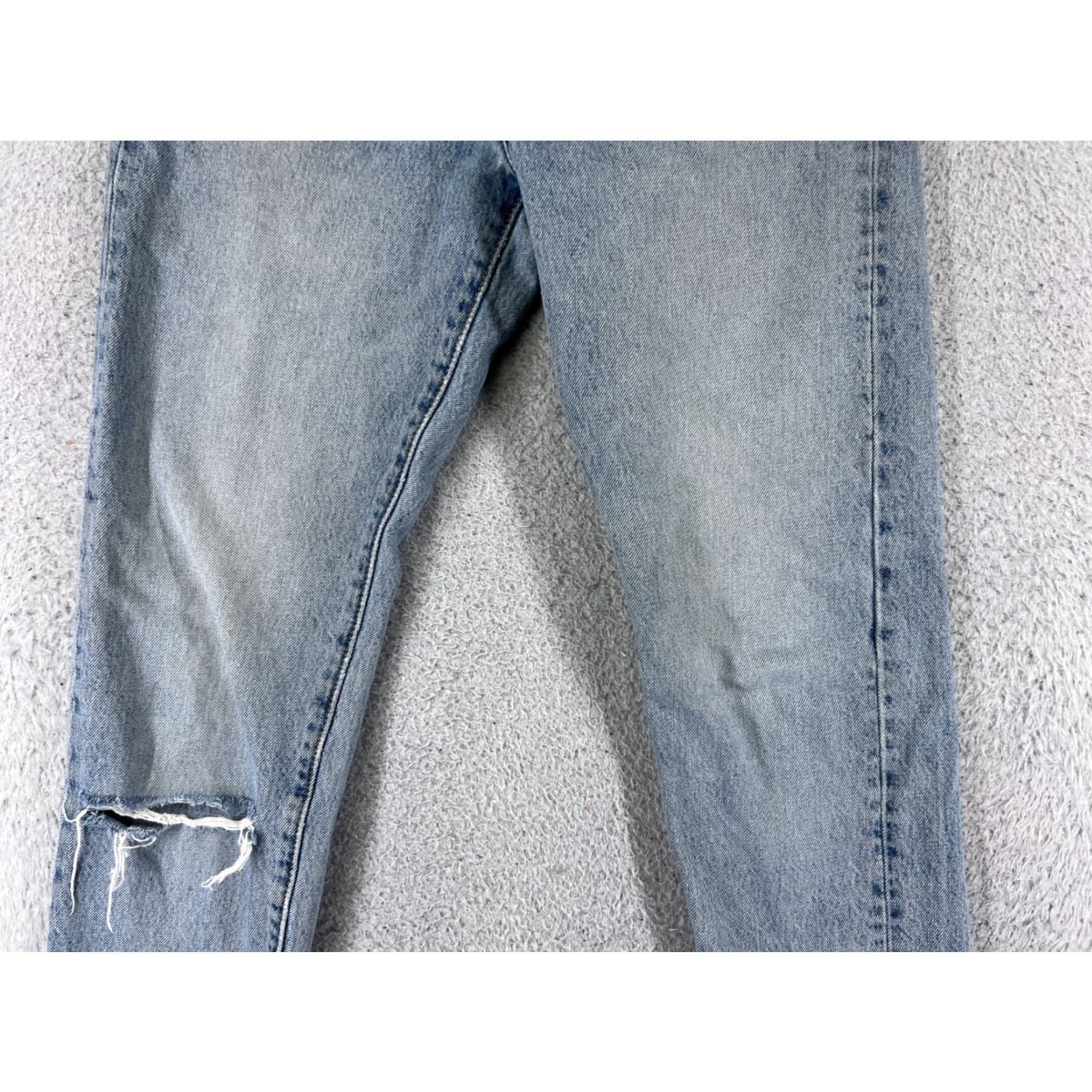 Levi's Levi's Premium Jeans Women's 27 Blue Denim Wedgie Straight 25x25 Jeans 5-Pocket Distressed Stretch Regular Blue 90s Theme Mens? Size 27" / US 4 / IT 40 - 3 Thumbnail