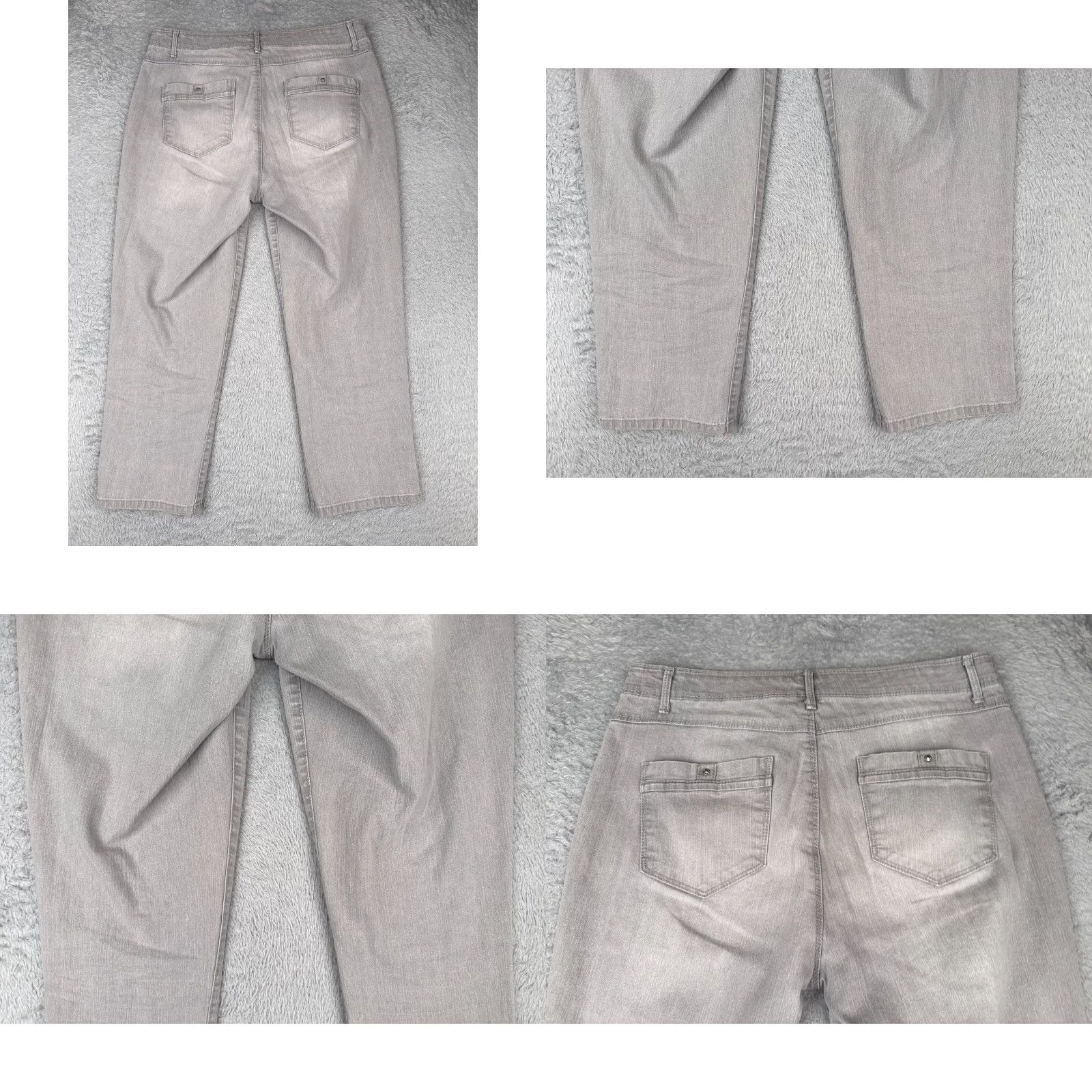Gloria Vanderbilt Gloria Vanderbilt Jeans Women 8 Gray Denim Capri Cotton Blend Studded Ankle 30x23 Vintage: No Size 30" / US 8 / IT 44 - 10 Thumbnail
