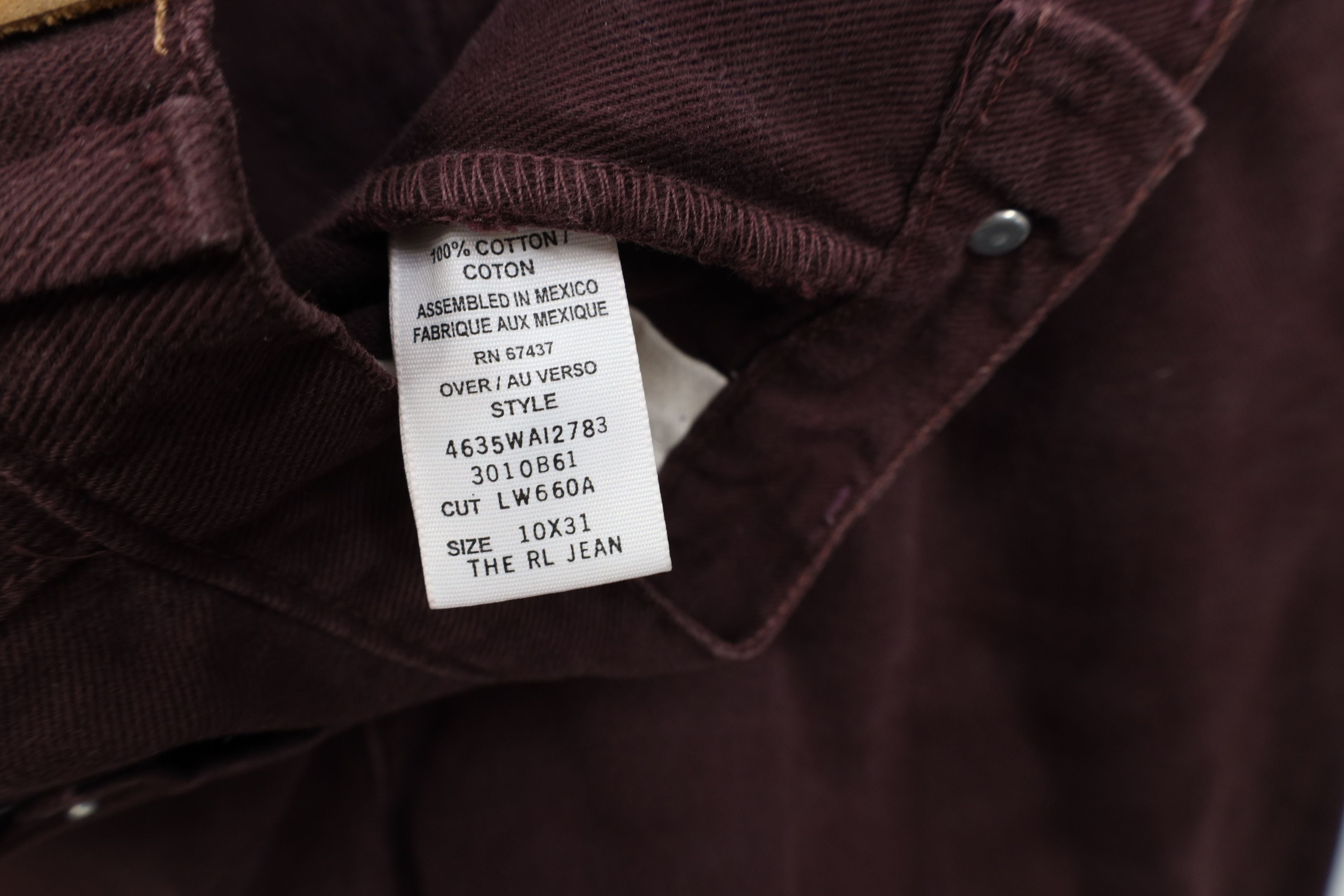 Ralph Lauren × Vintage Vintage 90s Ralph Lauren Relaxed Straight Leg Jeans Purple Size 32" / US 10 / IT 46 - 10 Thumbnail