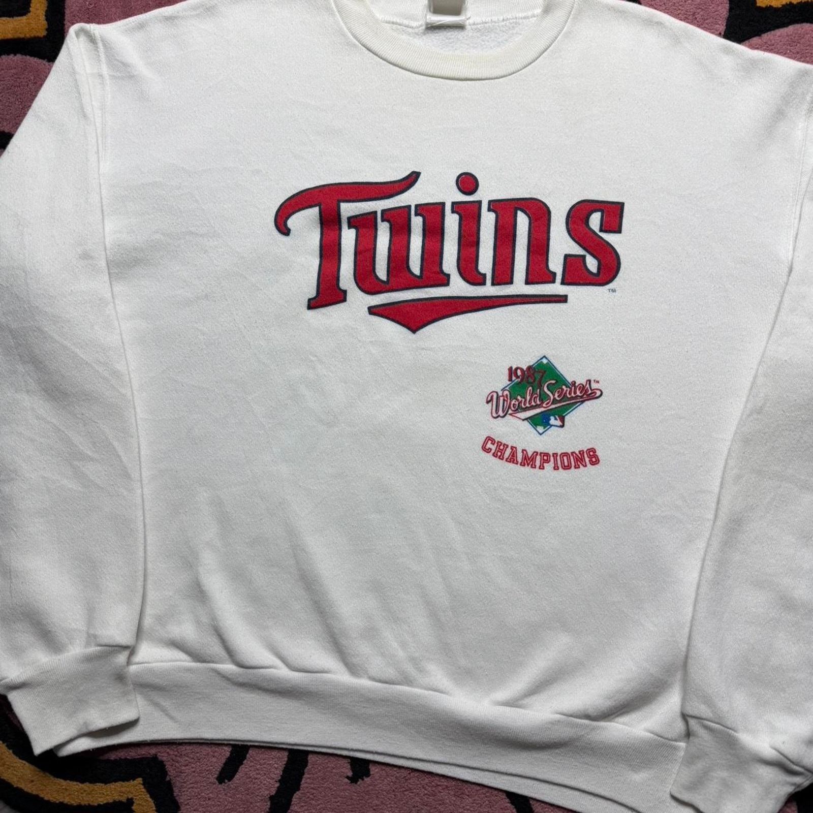 MLB × Vintage Vintage Minnesota Twins World Series Champions Sweatshirt Size US XL / EU 56 / 4 - 2 Thumbnail