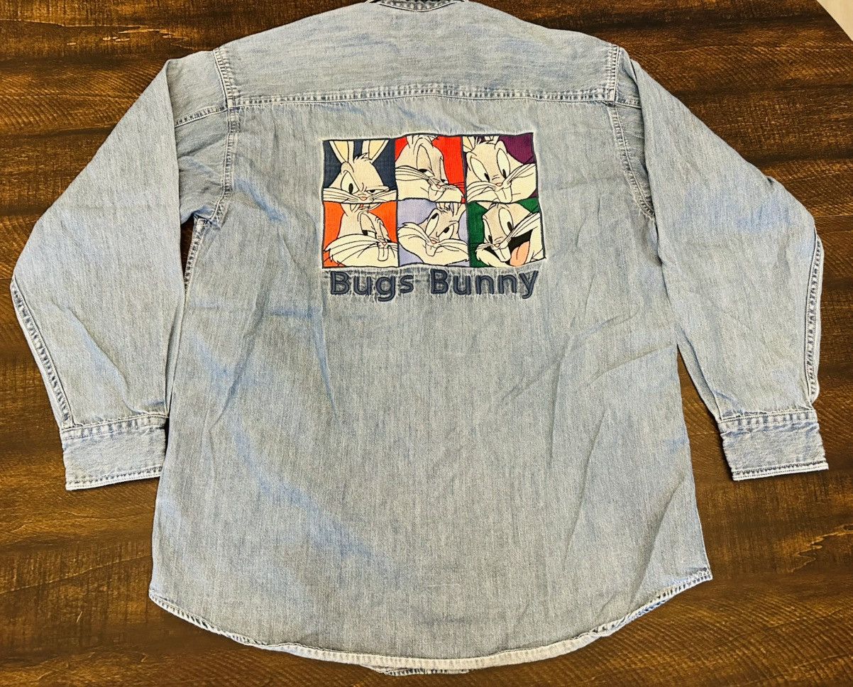 Other Vintage 1995 Looney Tunes Bugs Bunny Denim Button Down-Small Size US S / EU 44-46 / 1 - 1 Thumbnail