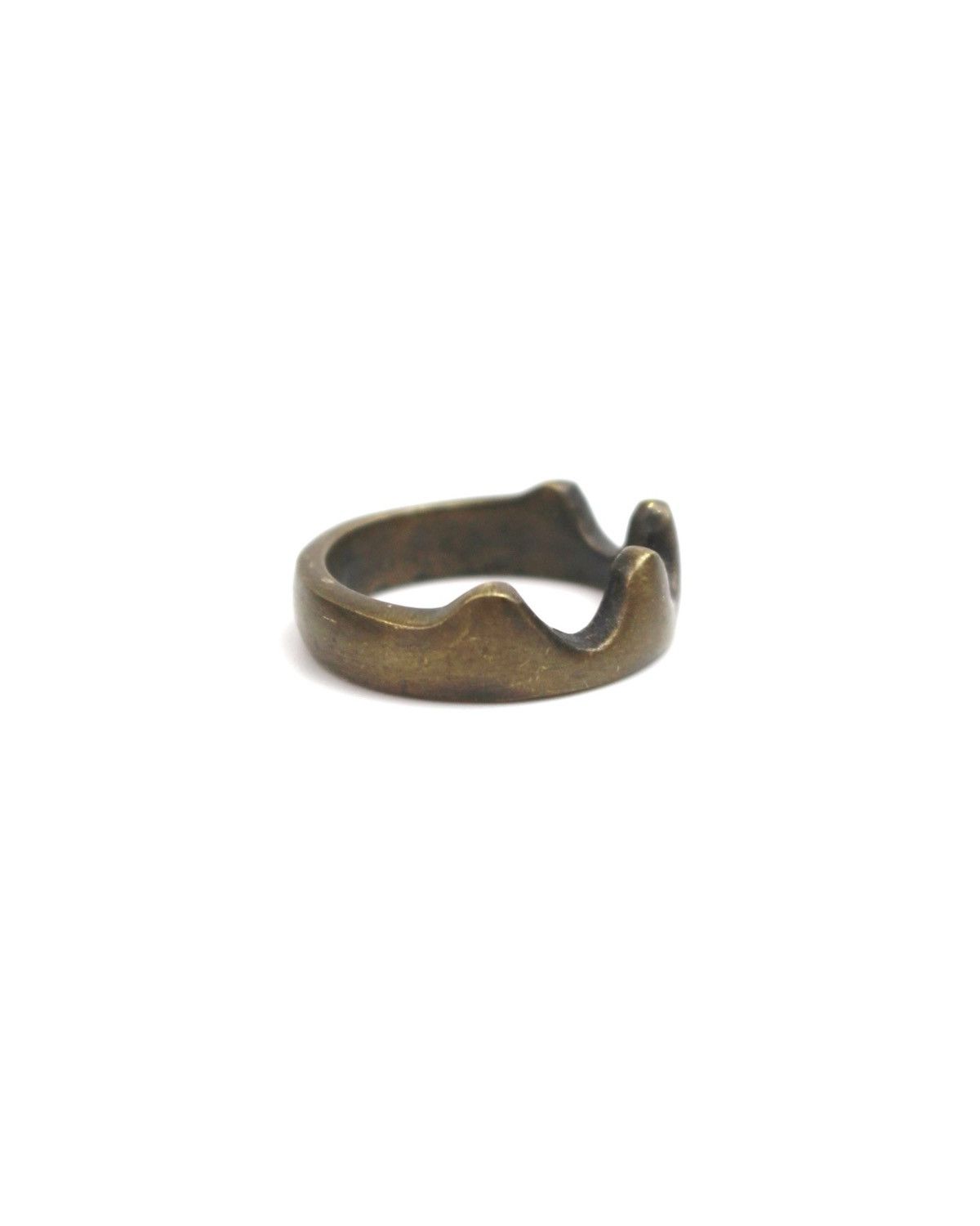 Hysteric Glamour 2000S JAPANESE MADE INDUSTRIAL BRONZE WAVE RING – BRUTALIST Size ONE SIZE - 2 Thumbnail