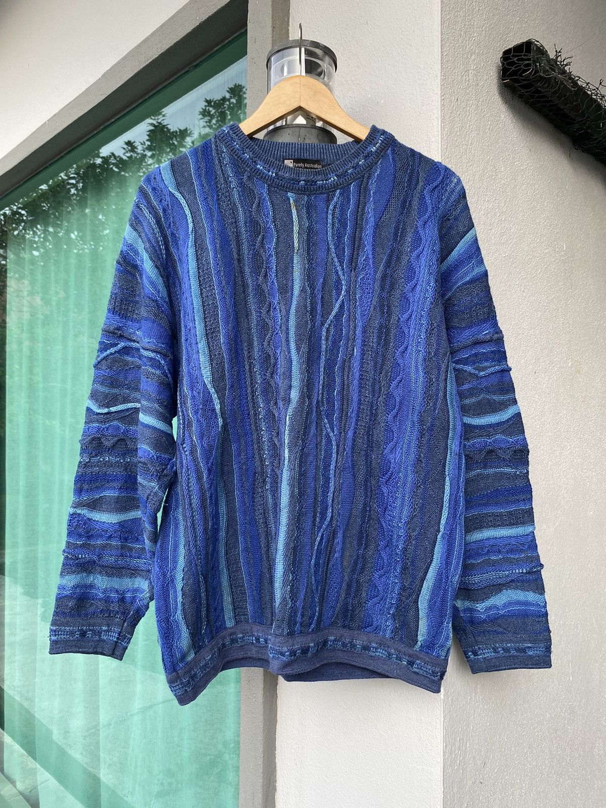 Designer × Vintage Vintage Cableknit Sweater lik Coogi Size US L / EU 52-54 / 3 - 1 Thumbnail