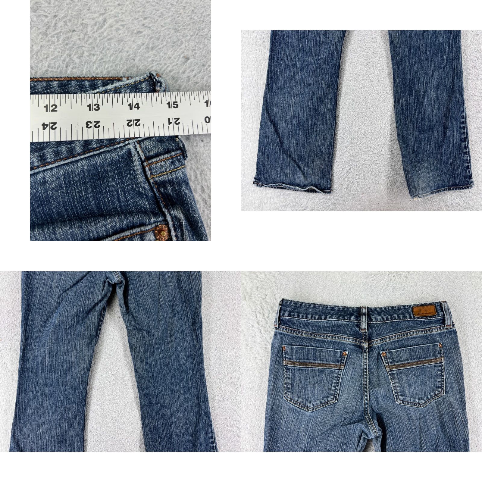 Eddie Bauer Eddie Bauer Jeans Womens 6 Blue Denim Bootcut Mid Rise Cotton Blend 26x27 Adult Regular Navy Mens Women Girls Size 28" / US 6 / IT 42 - 9 Thumbnail