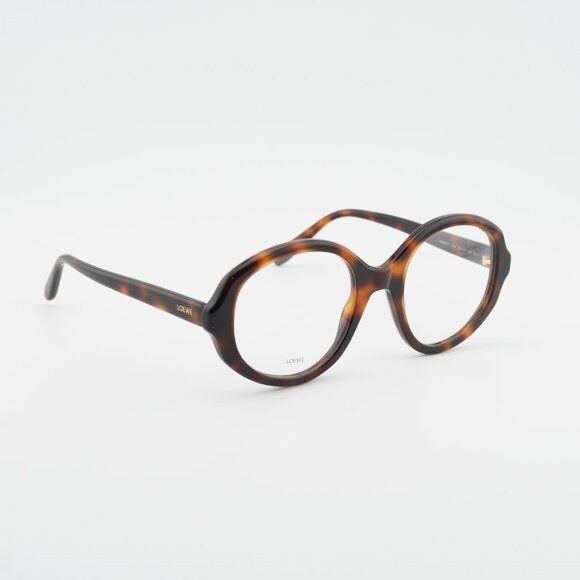 Loewe Loewe LW50077I 052 Eyeglasses Havana 52mm Round Frame Size ONE SIZE - 4 Thumbnail