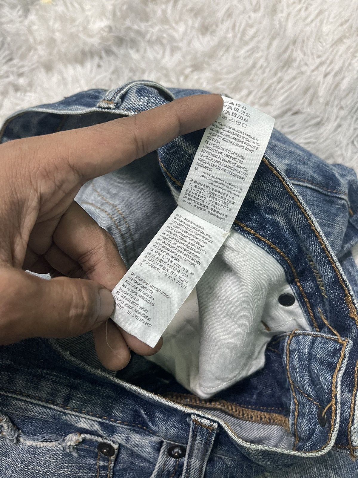 American Eagle Outfitters 2000s AMERICAN EAGLES OUTFITTER RARE DISTRESSED DENIM Size US 33 - 11 Thumbnail