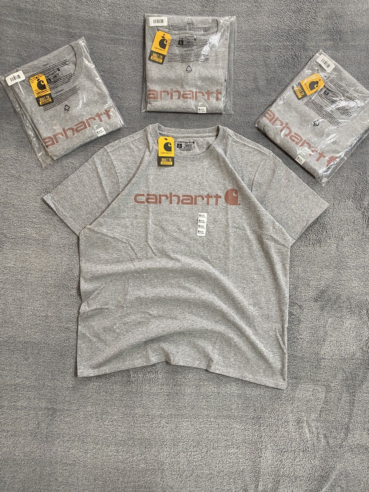 Carhartt Vintage Carhartt t shirt brown logo Y2k japanese style Size US XL / EU 56 / 4 - 1 Thumbnail