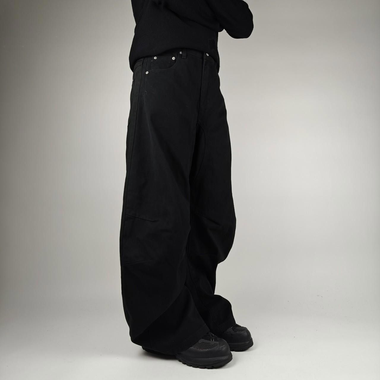 Other Japanese Black Thick Cotton Wide Leg Trousers Size US 32 / EU 48 - 1 Thumbnail
