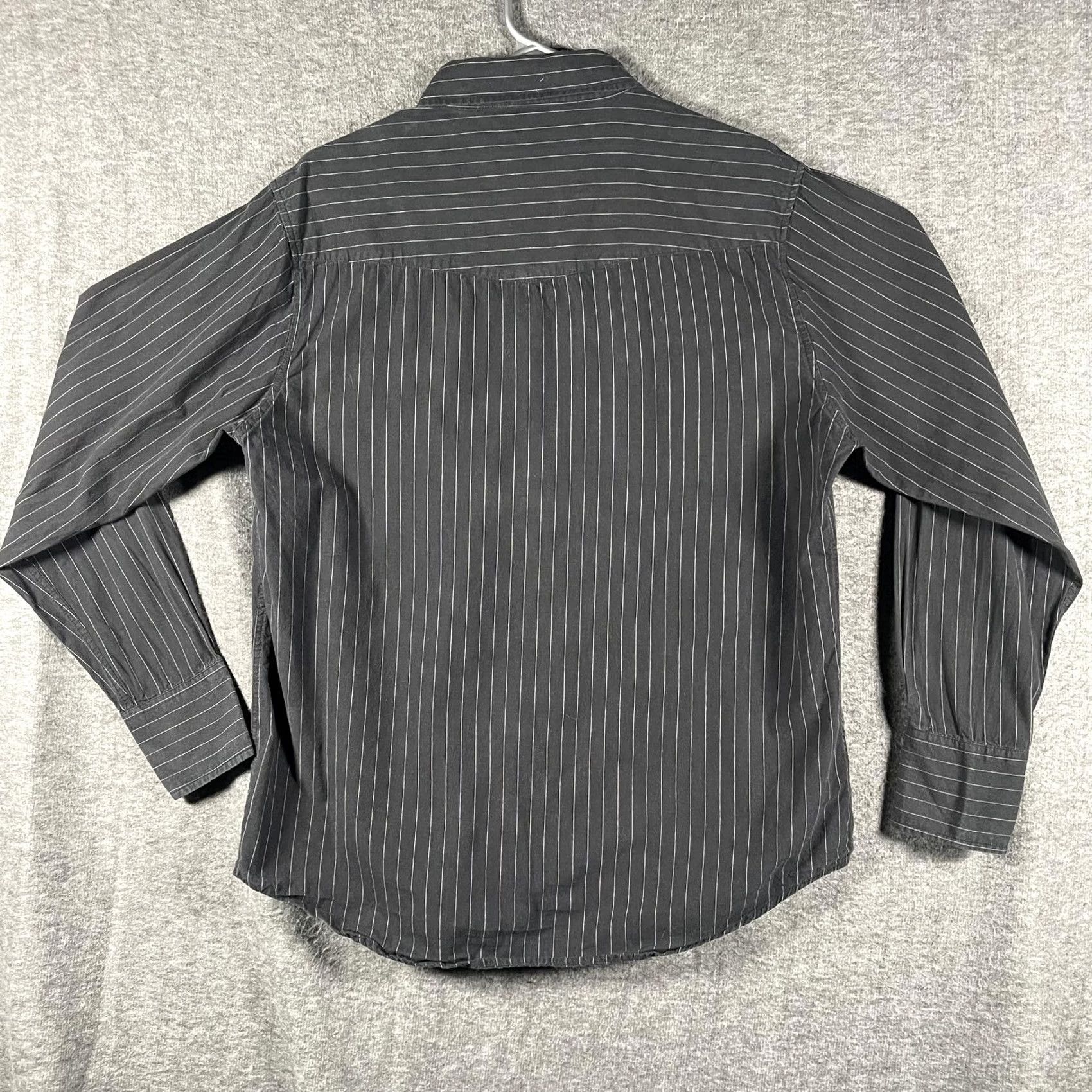 Toy Machine Machine Shirt Mens Medium Black Pinstripe Pearl Snap Crest Graphical Rockabilly Size US M / EU 48-50 / 2 - 3 Thumbnail