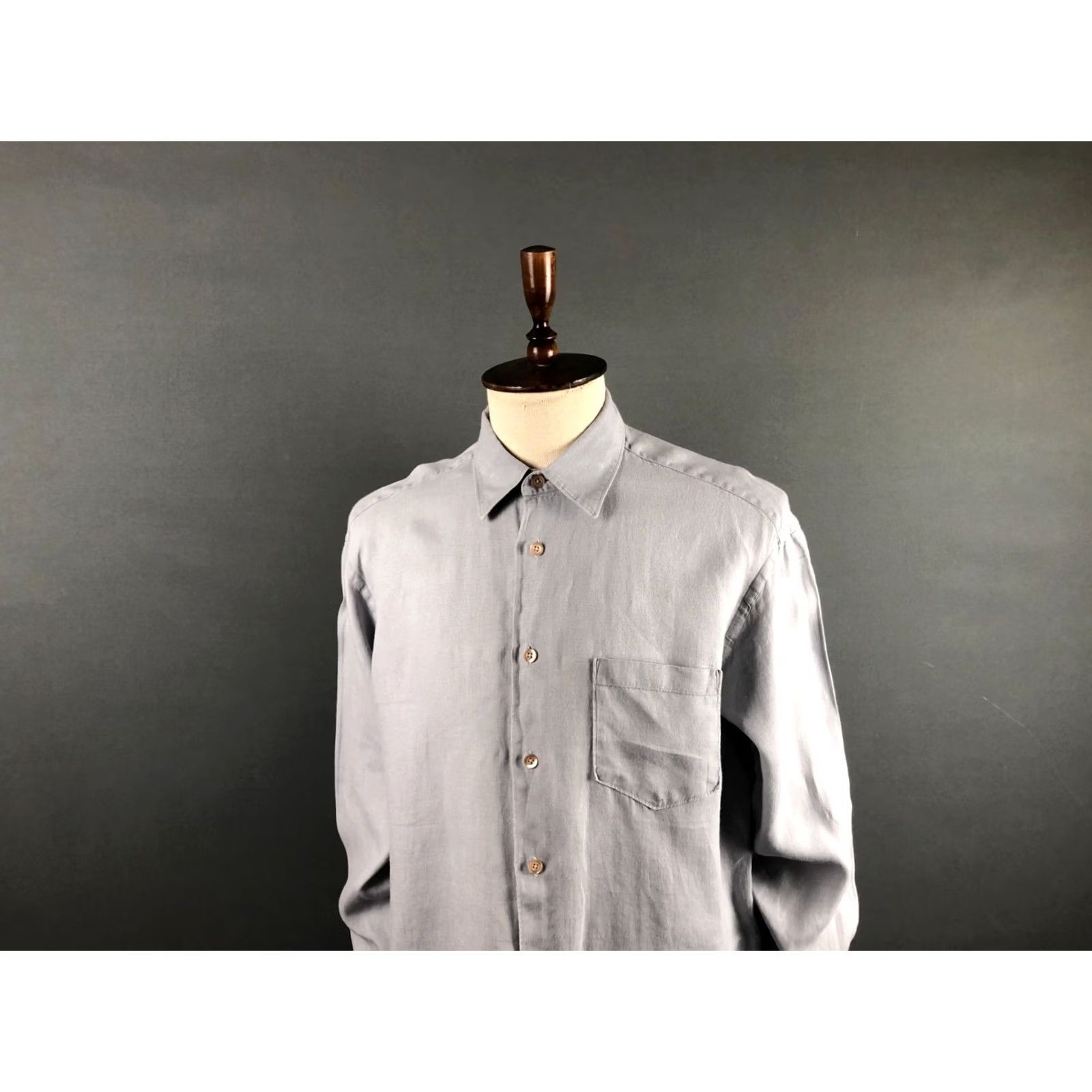 Hugo Boss HUGO BOSS Shirt Mens L Gray Men Size Linen Blend Long Sleeve Size US L / EU 52-54 / 3 - 5 Thumbnail