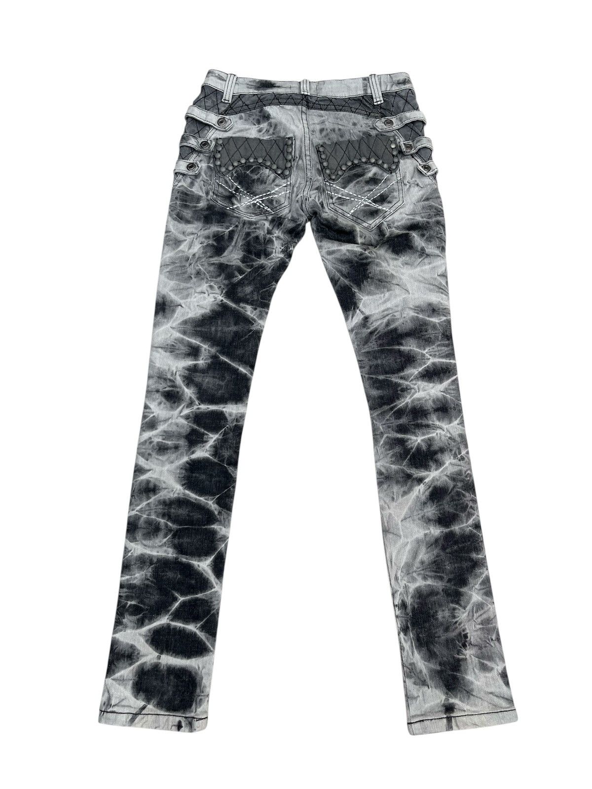 Hysteric Glamour RHU Punk Bondage Acid Wash Scretchable Slim Jeans Size US 26 / EU 42 - 9 Thumbnail