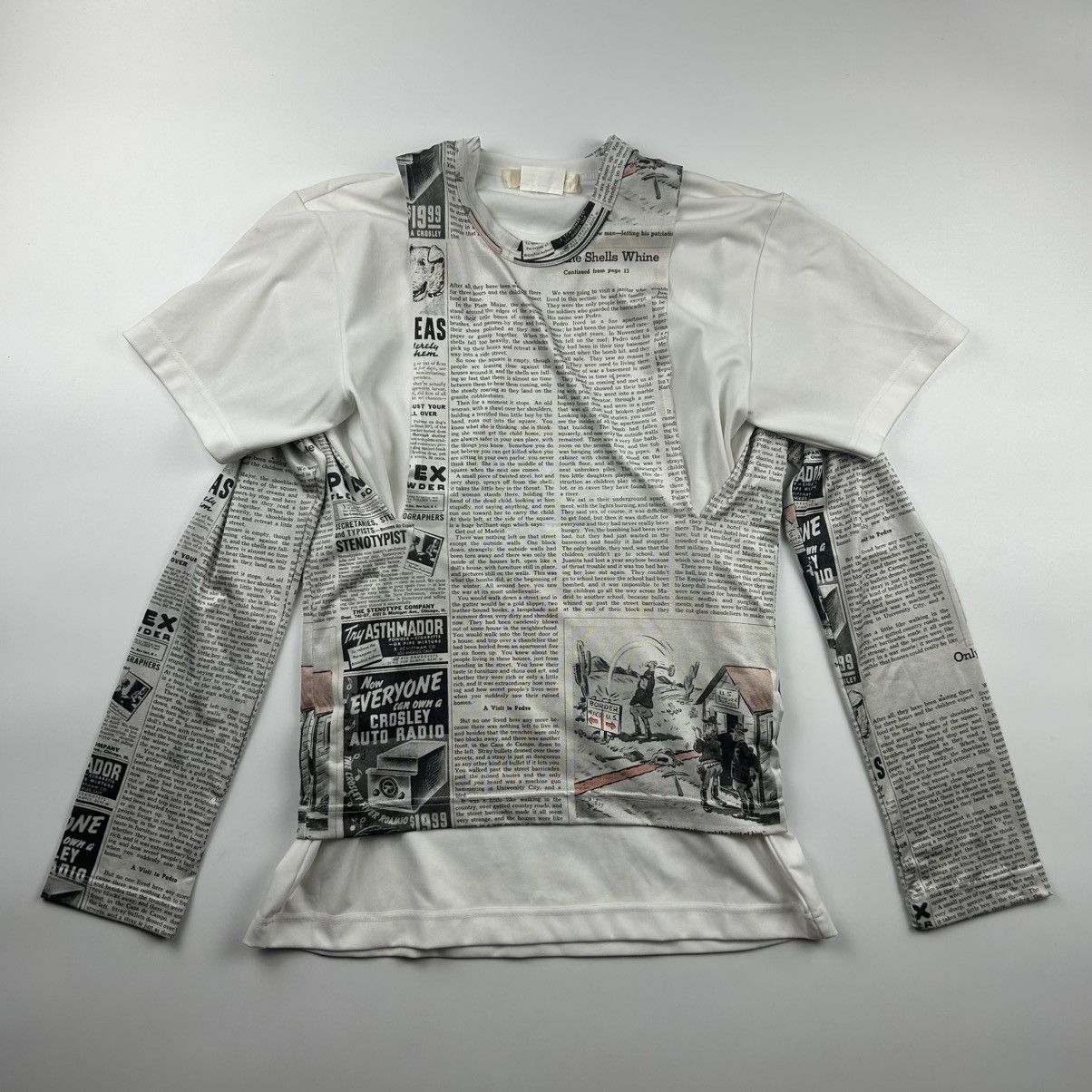 Comme des Garcons COMME DES GARCON - Transformable Layered T-shirt Size US XS / EU 42 / 0 - 1 Thumbnail