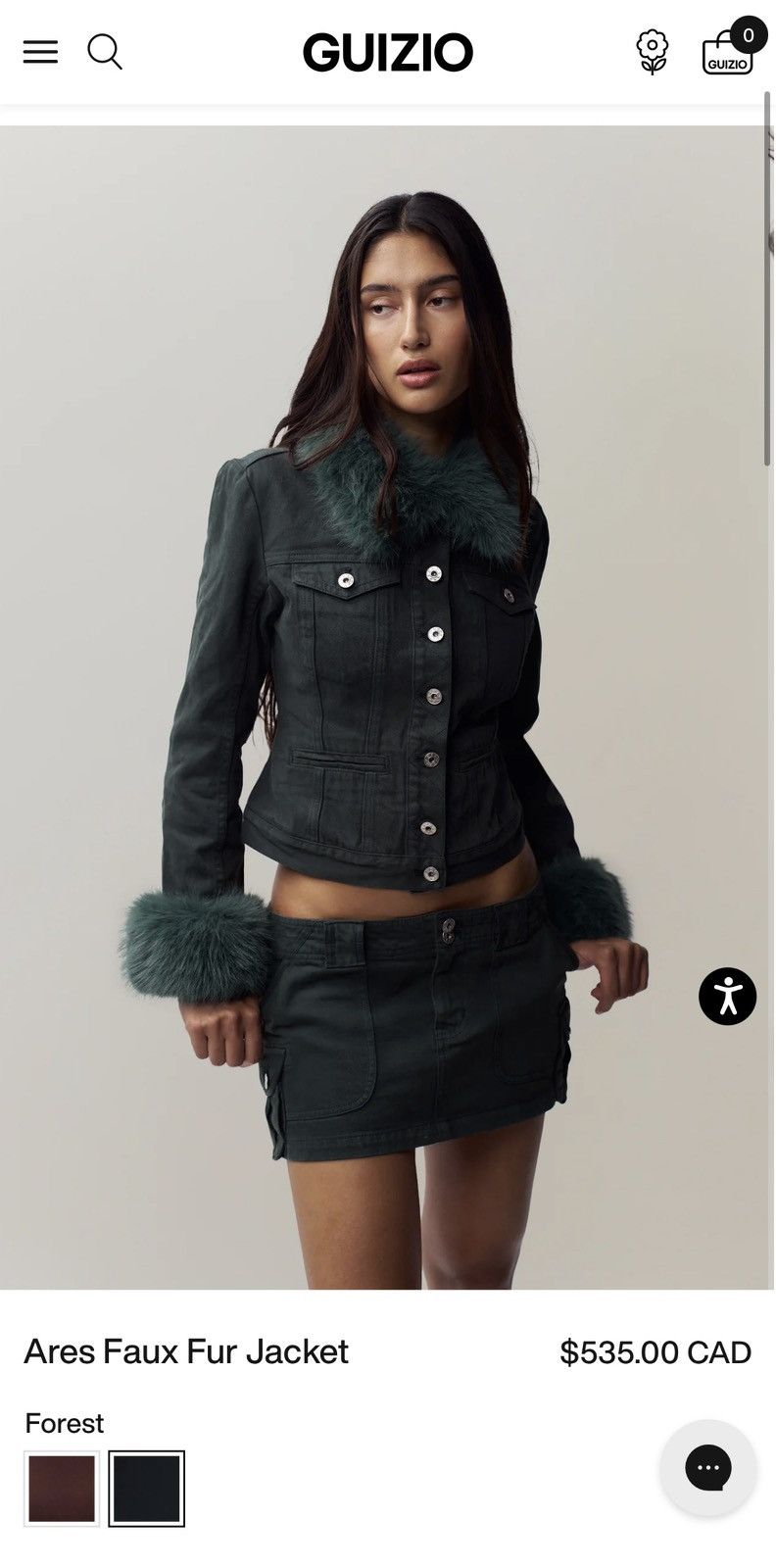 Guizio Ares Faux Fur Jacket - Guizio Size S / US 4 / IT 40 - 1 Thumbnail