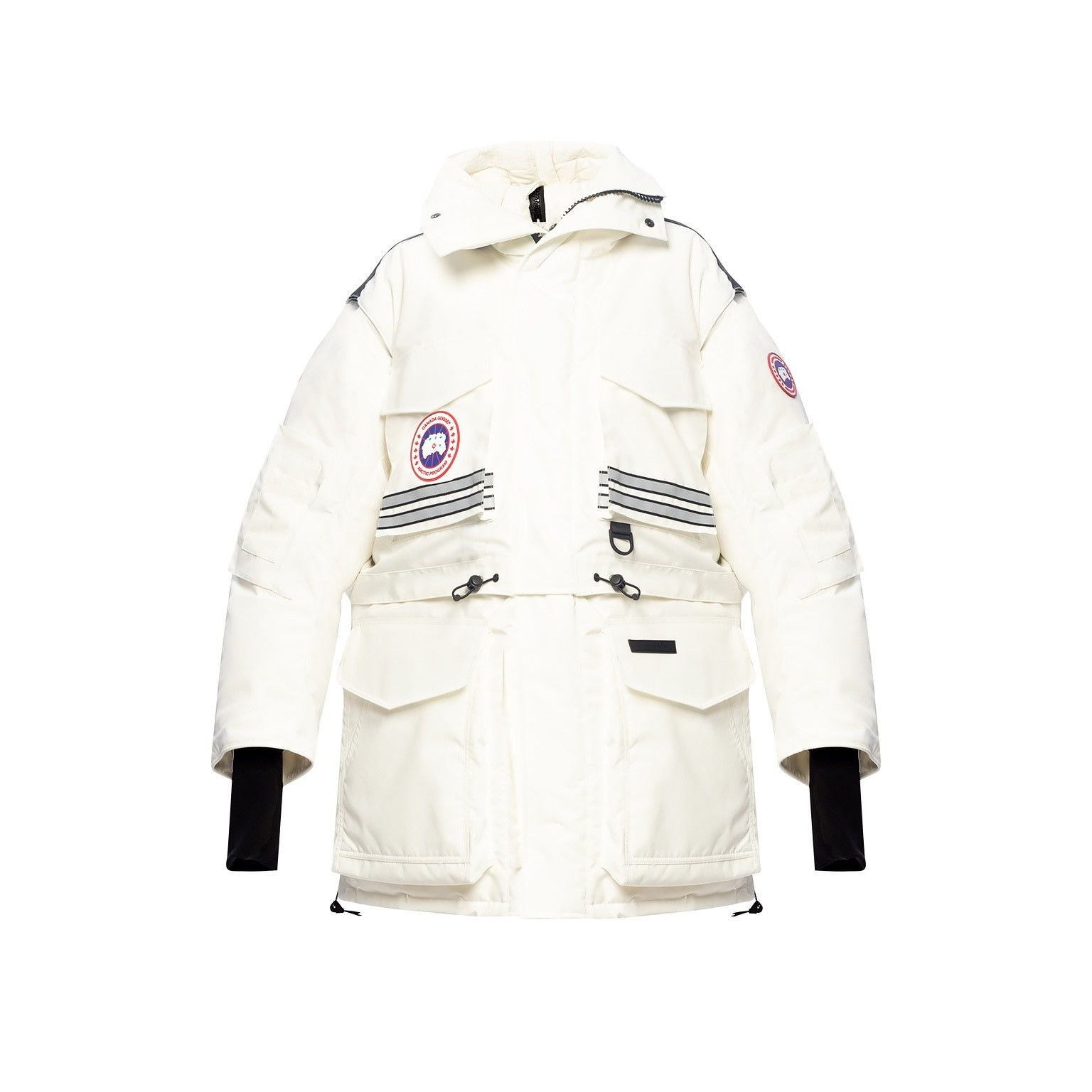 image of Angel Chen x Canada Goose White Snow Mantra Convertible Parka Coat, Men's (Size Medium)
