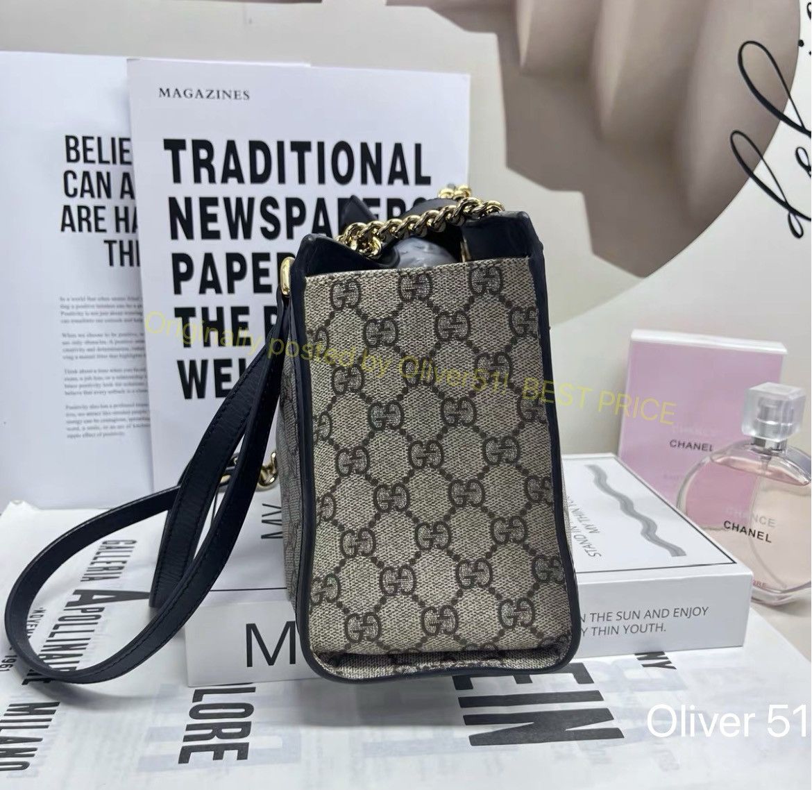 Gucci Gucci Monogram Black Padlock Small Shoulder Bag UUUU2/2609 Size ONE SIZE - 3 Thumbnail