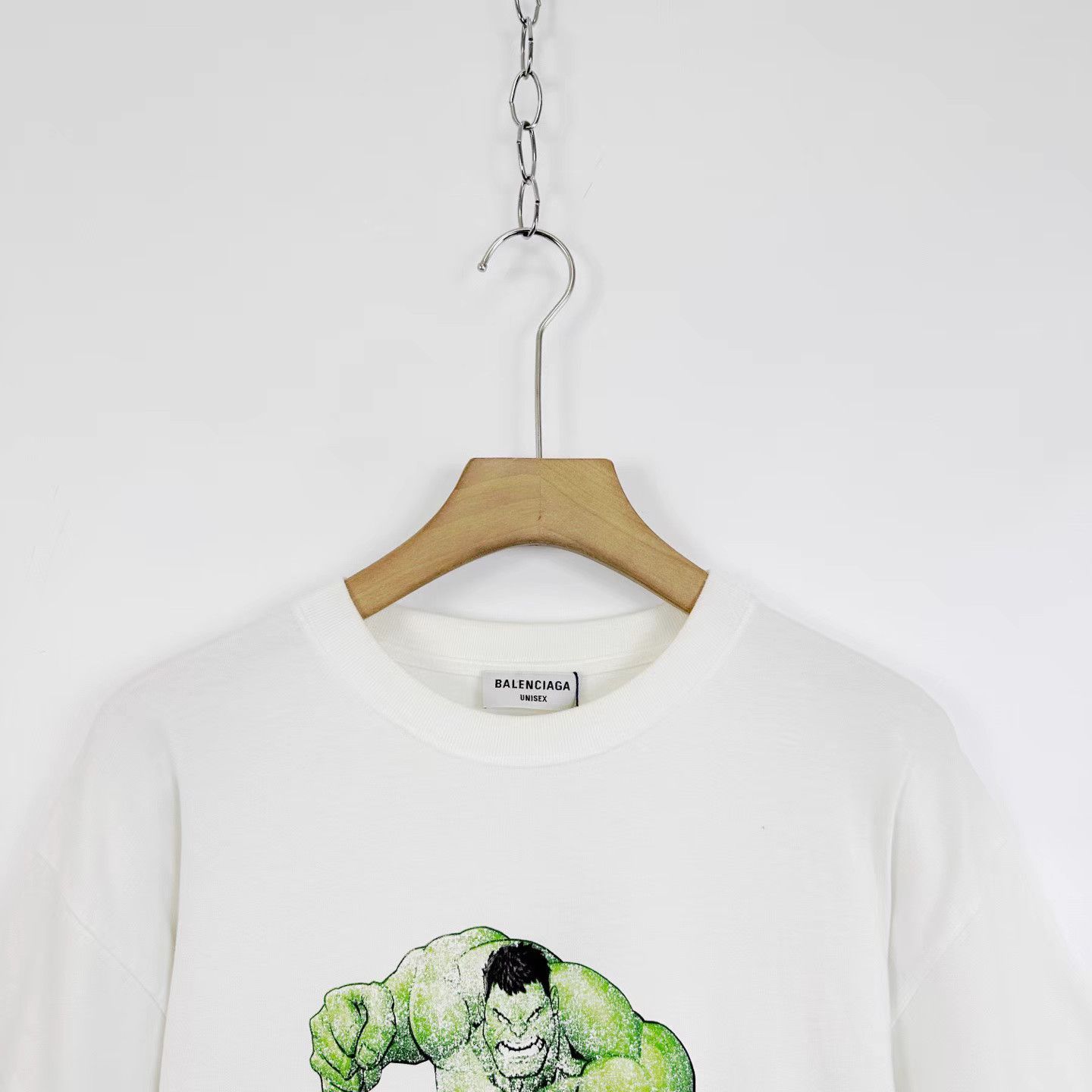 Balenciaga Balenciaga White Hulk Print Short Sleeve T-Shirt K12 Size US S / EU 44-46 / 1 - 6 Thumbnail