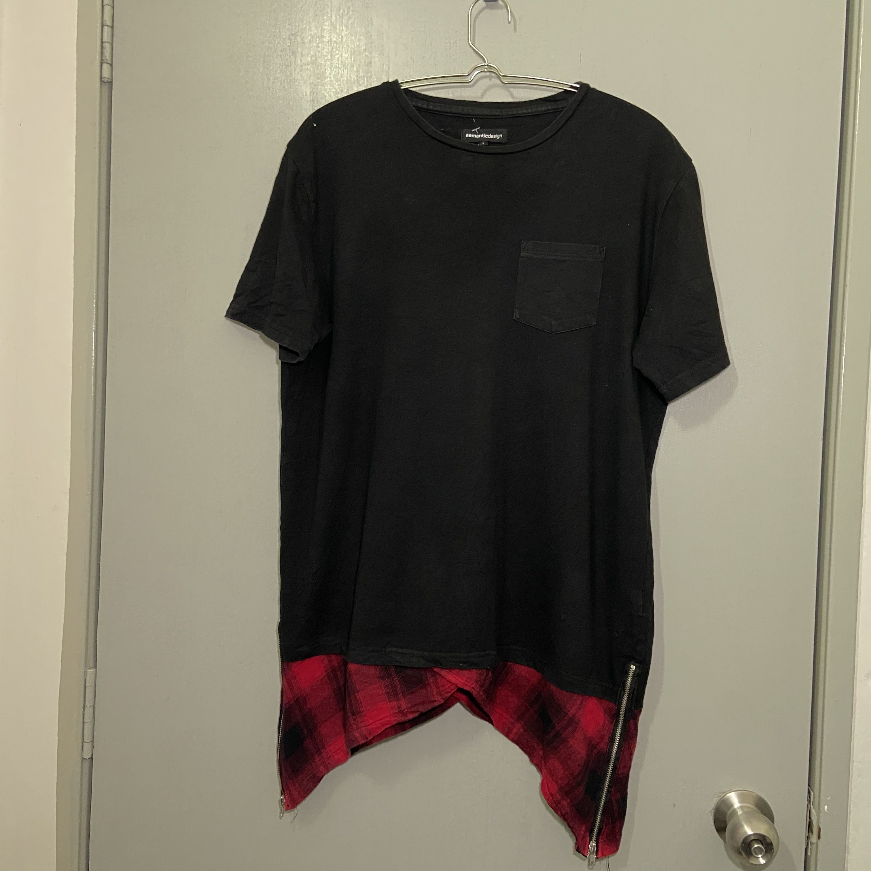semanticdesign Semantic Design Punk Flannel Hem Tee L | Japan Y2K Grunge Size US L / EU 52-54 / 3 - 1 Thumbnail