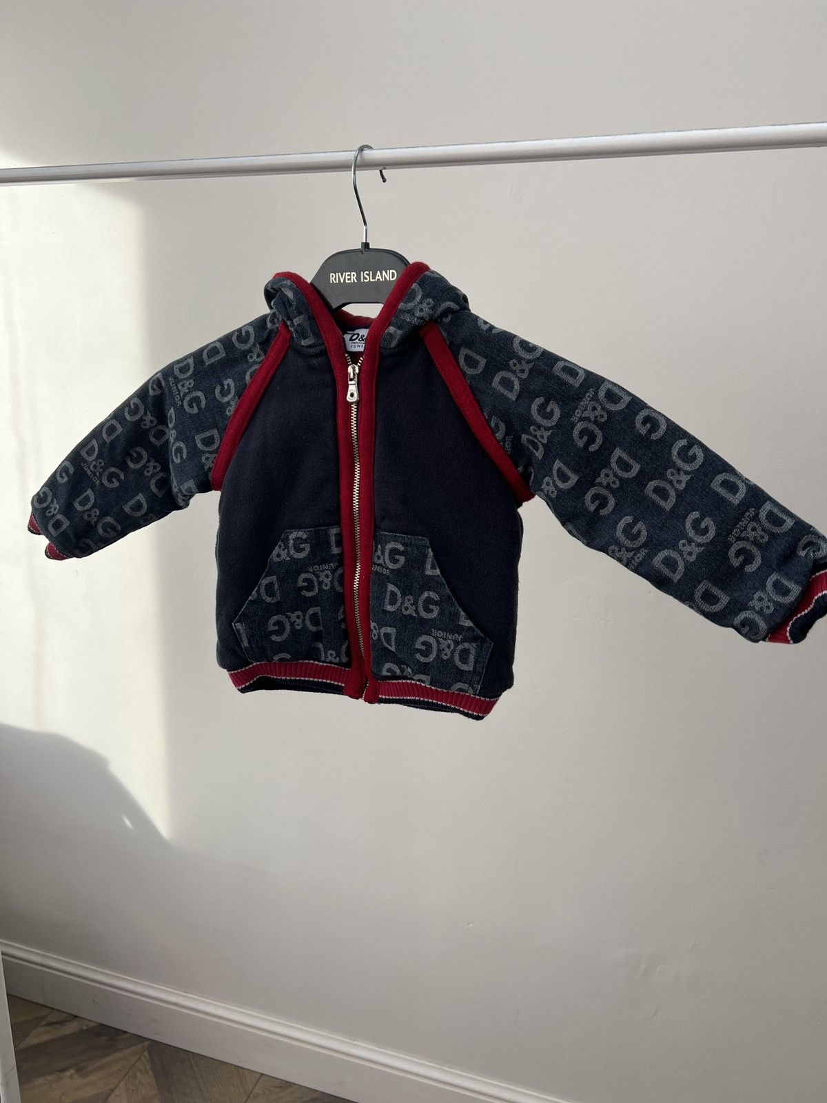 Dolce & Gabbana Vintage Dolce & Gabbana Junior Zip Over Print Hoodie Size US XXS / EU 40 - 2 Thumbnail