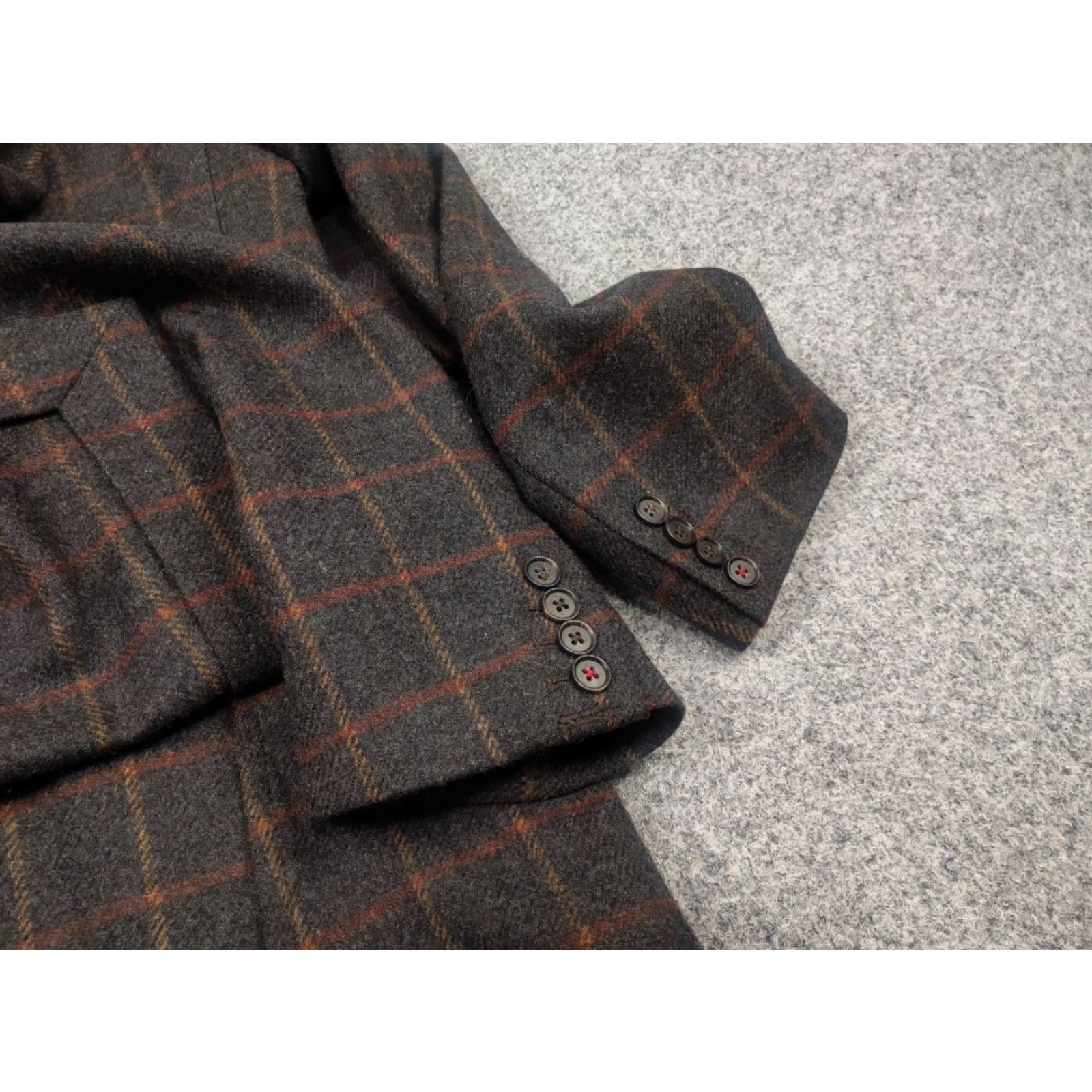 Brooks Brothers Brooks Brothers Blazer Jacket Men Regular Wool Brown Check 2 Button 2 Piece Vintage No XS LX? Size 42R - 7 Thumbnail