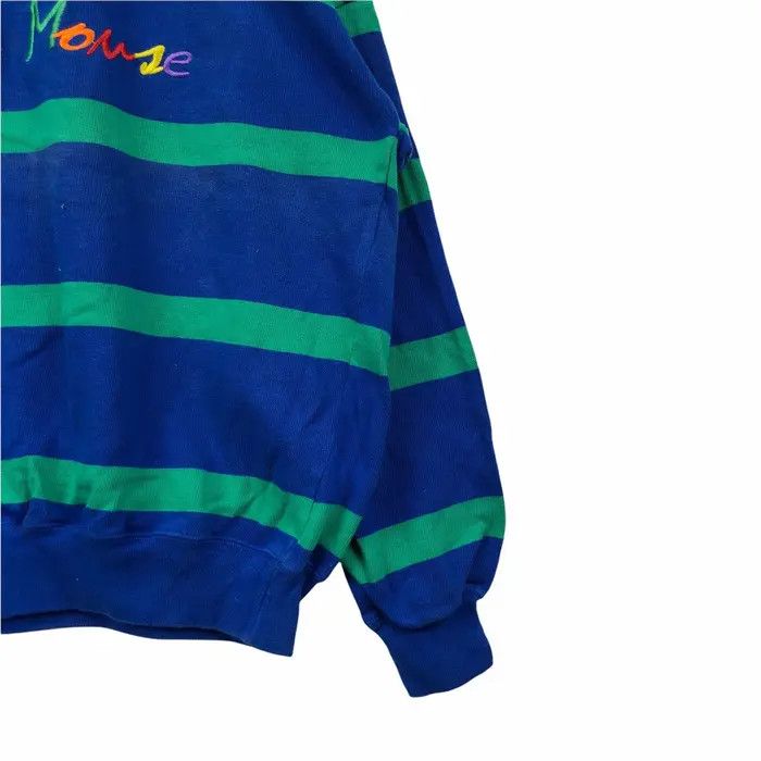 Benetton Vtg BENETTON x MICKEY MOUSE Embroidery Striped Sweatshirt Size US L / EU 52-54 / 3 - 5 Thumbnail