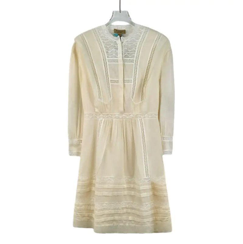 Burberry Burberry Beige Cotton Women's Dress Size S Size S / US 4 / IT 40 - 1 Thumbnail