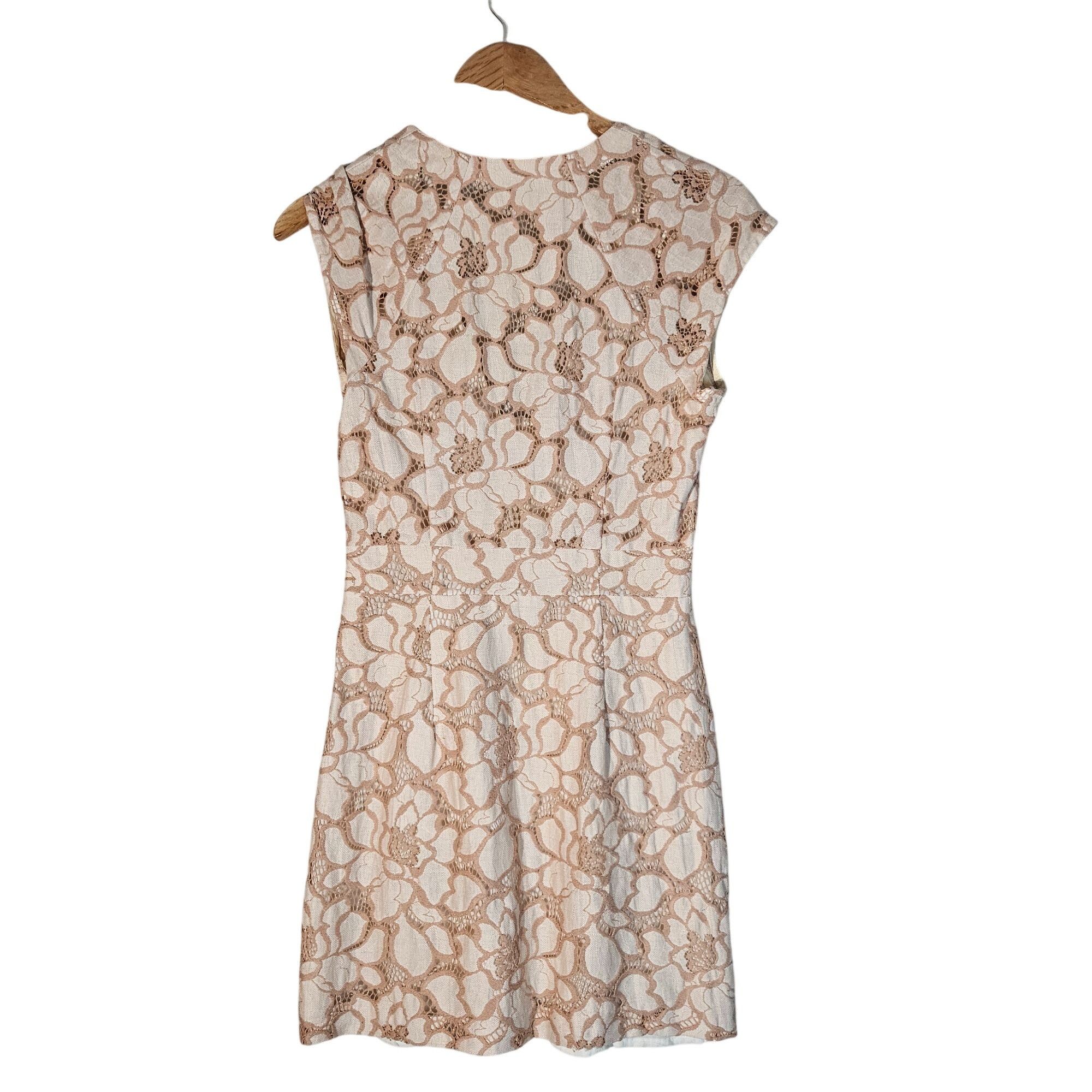 Free People Free People Lace Mini Dress Beige XS Feminine Romantic Boho Size XS / US 0-2 / IT 36-38 - 3 Thumbnail