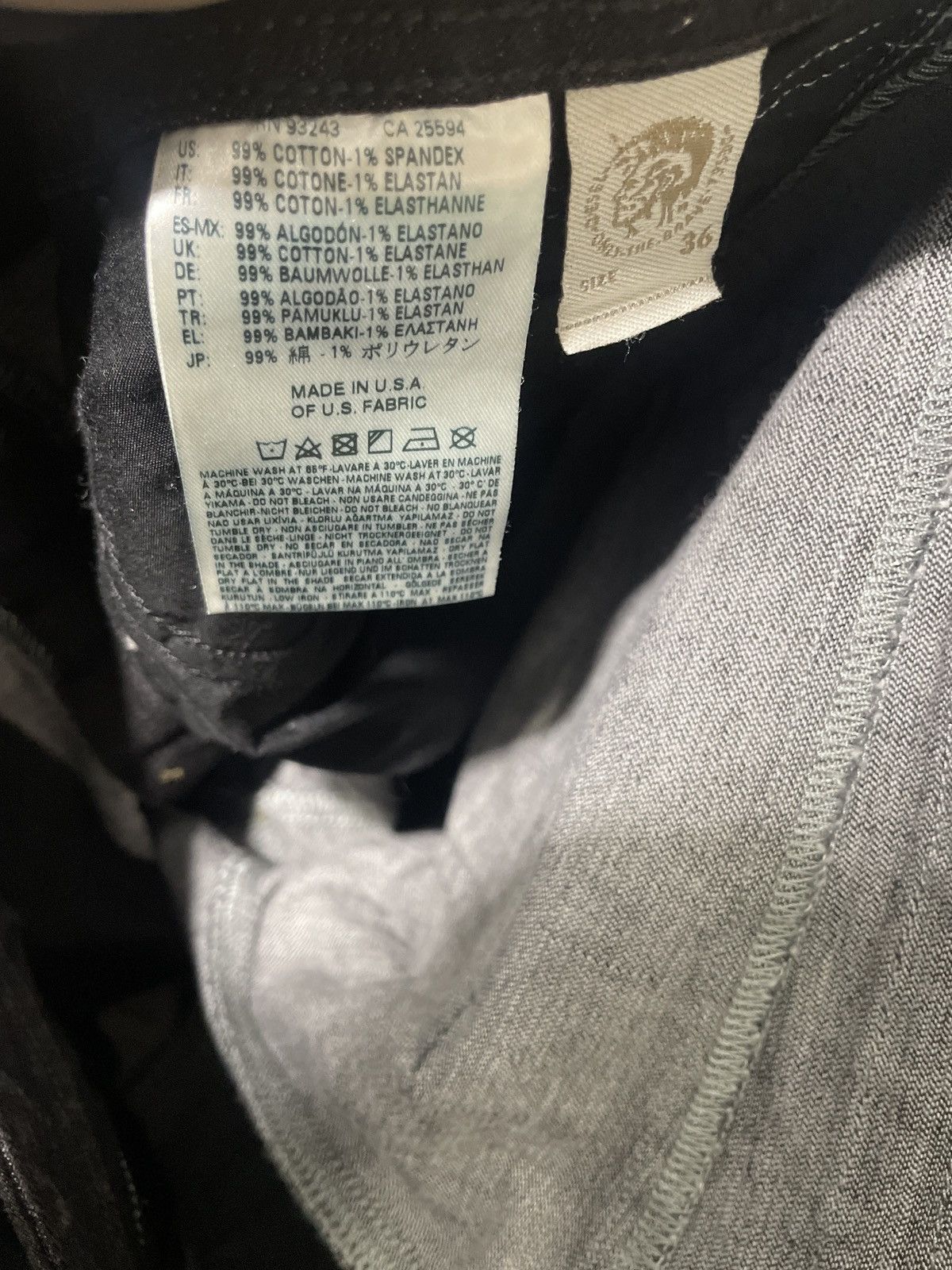 Diesel DIESEL belther-r black Size US 34 / EU 50 - 7 Thumbnail