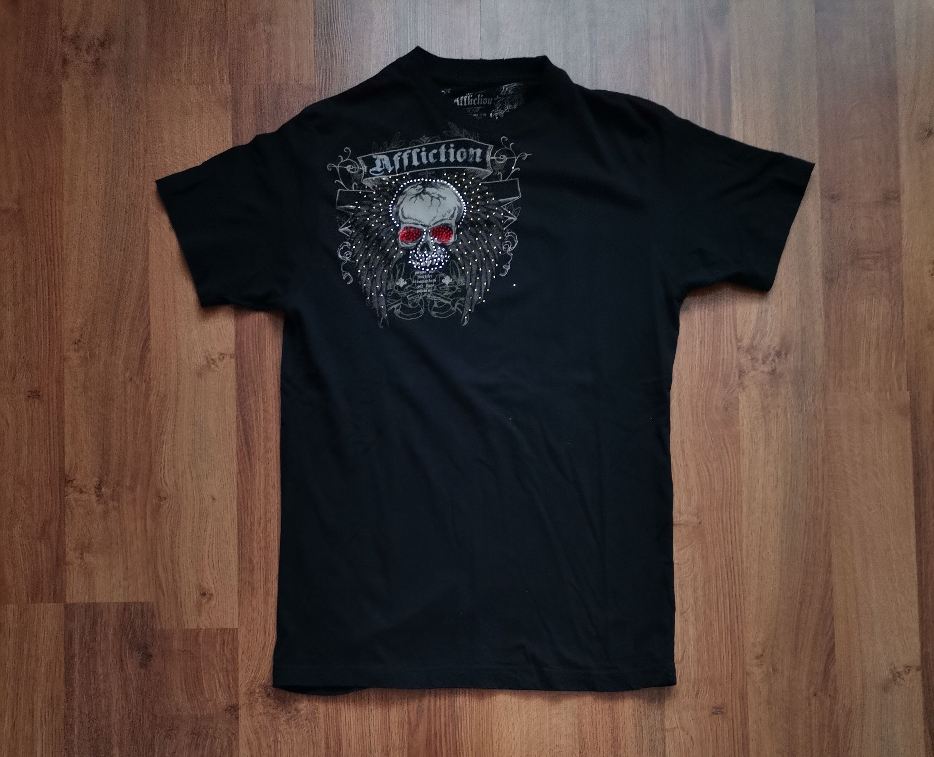 Affliction Affliction Studded Skull Distressed Tee Size US M / EU 48-50 / 2 - 2 Thumbnail