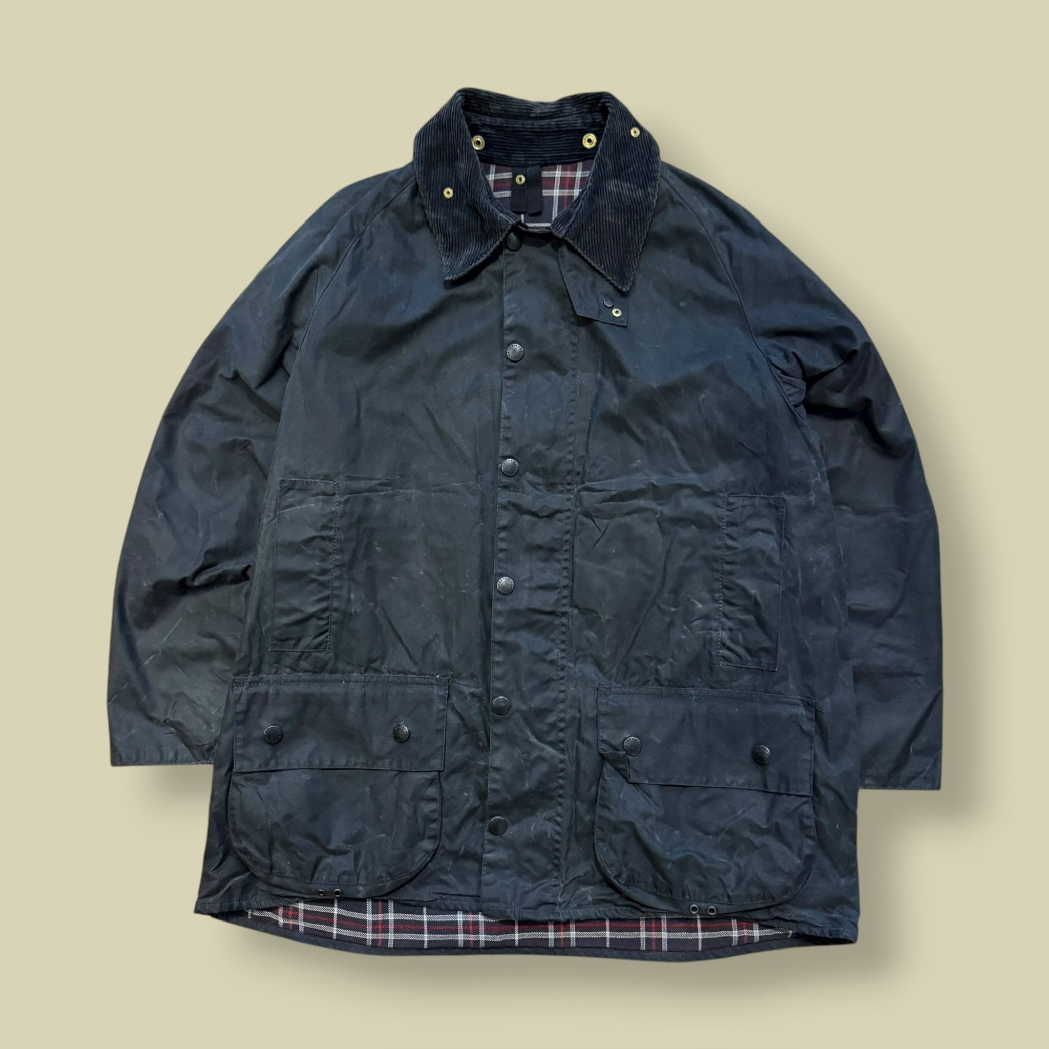 Barbour Barbour A196 Beaufort Blue Waxed Coat Jacket C40/102CM