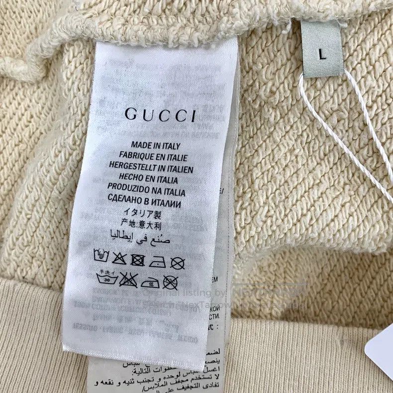Gucci Gucci Beige logo letter cat sequin cotton hooded drawstrin Size US L / EU 52-54 / 3 - 7 Thumbnail