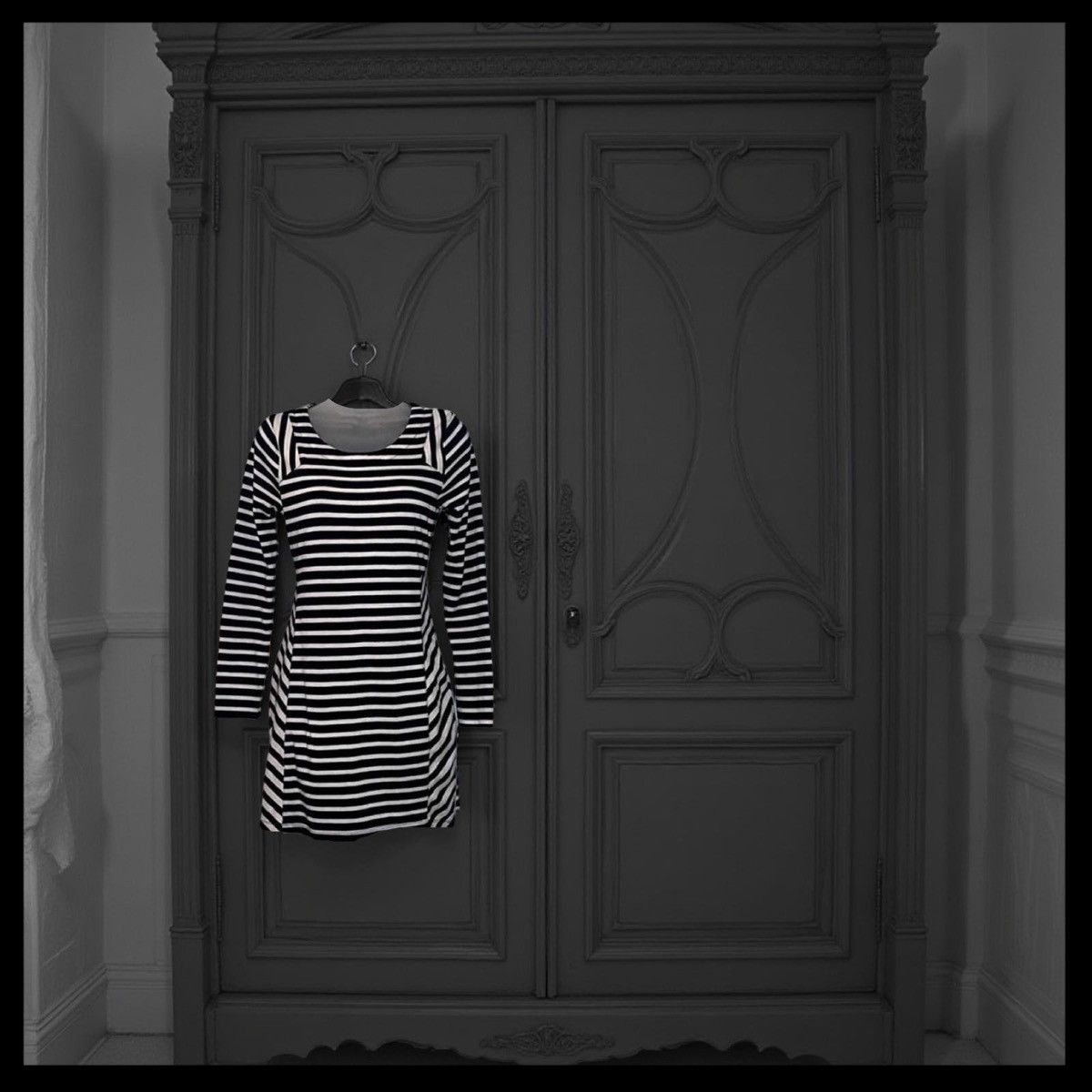 Designer Lucca Couture Long-sleeve Striped Bodycon Dress Small Size S / US 4 / IT 40 - 1 Thumbnail
