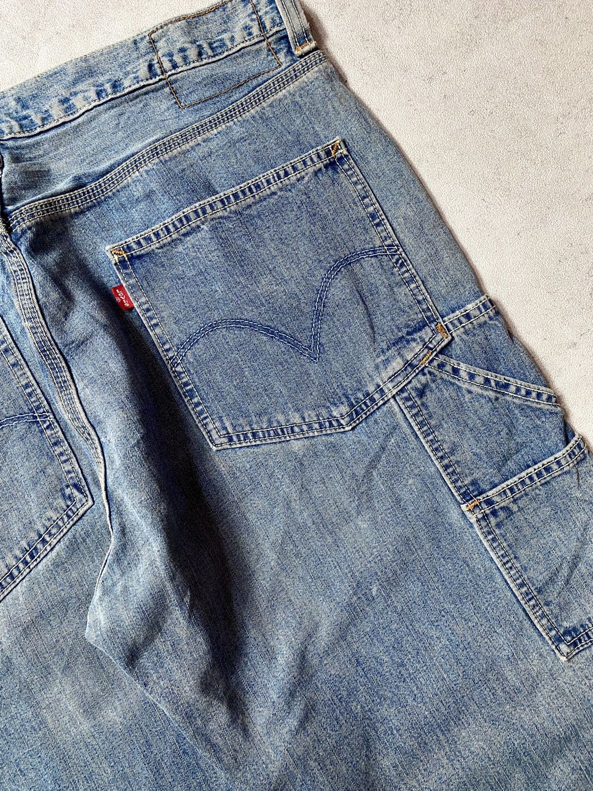 Levi's Vintage 00s Levis Carpenter Y2K Blue Jeans Loose Straight Size US 34 / EU 50 - 9 Thumbnail