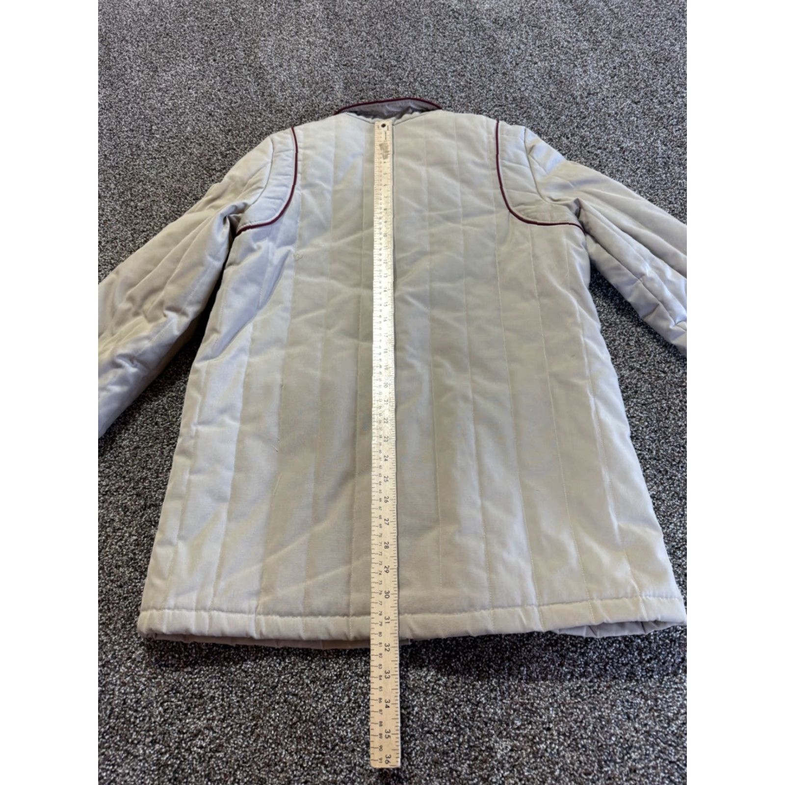 Vintage VINTAGE Saril Womens Jacket Quilted Maroon Lined USA Made Chore Coat Ivory L Size L / US 10 / IT 46 - 7 Thumbnail