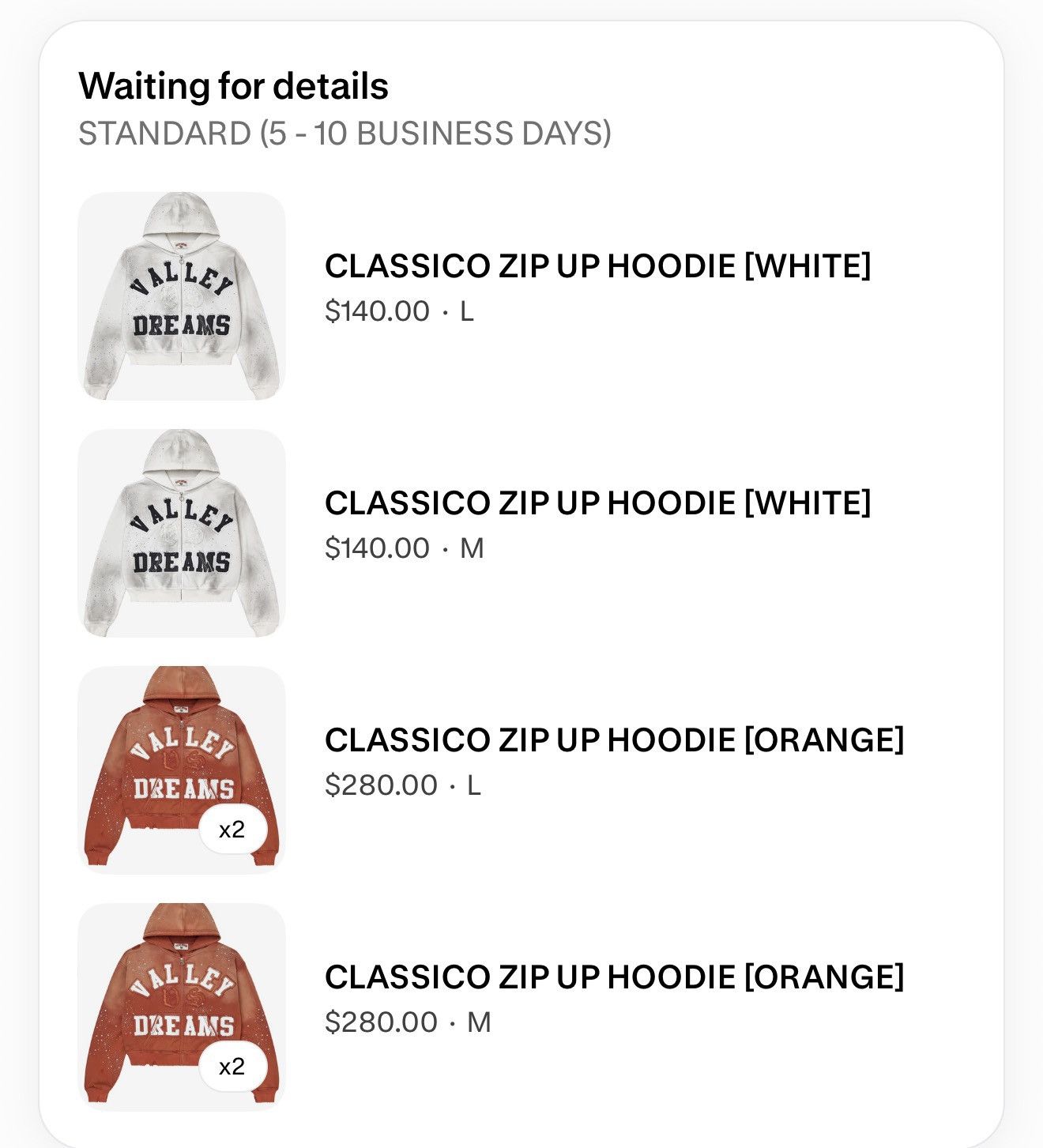Vale Vale Forever Orange Classico Zip Up Hoodie Dreams Size US M / EU 48-50 / 2 - 5 Thumbnail