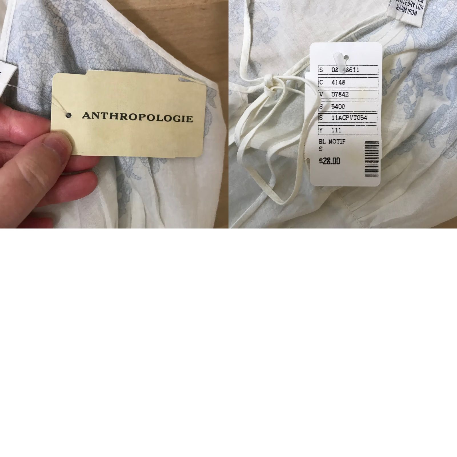 Anthropologie Eloise Anthropologie Camisole White Floral Lace Tie Front Tank Womens S Size S / US 4 / IT 40 - 8 Thumbnail