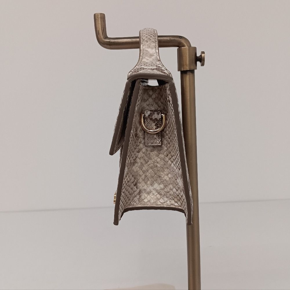 Jacquemus Jacquemus Le Grand Bambino Snake-Embossed Crossbody Bag Size ONE SIZE - 8 Thumbnail