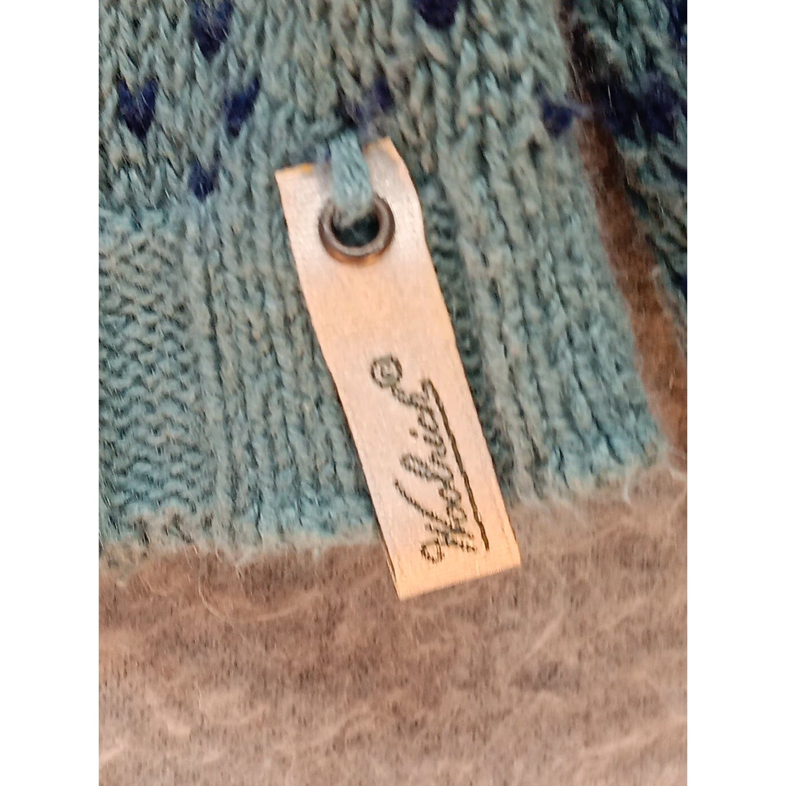 Vintage VTG Woolrich Women's Pullover Sweater Size L Blue 1/4 Zip Mock Neck Scalloped Hem Logo Long Sleeve Casual Workwear Travel Knitted Woolrich, Woolrich Size L / US 10 / IT 46 - 7 Thumbnail