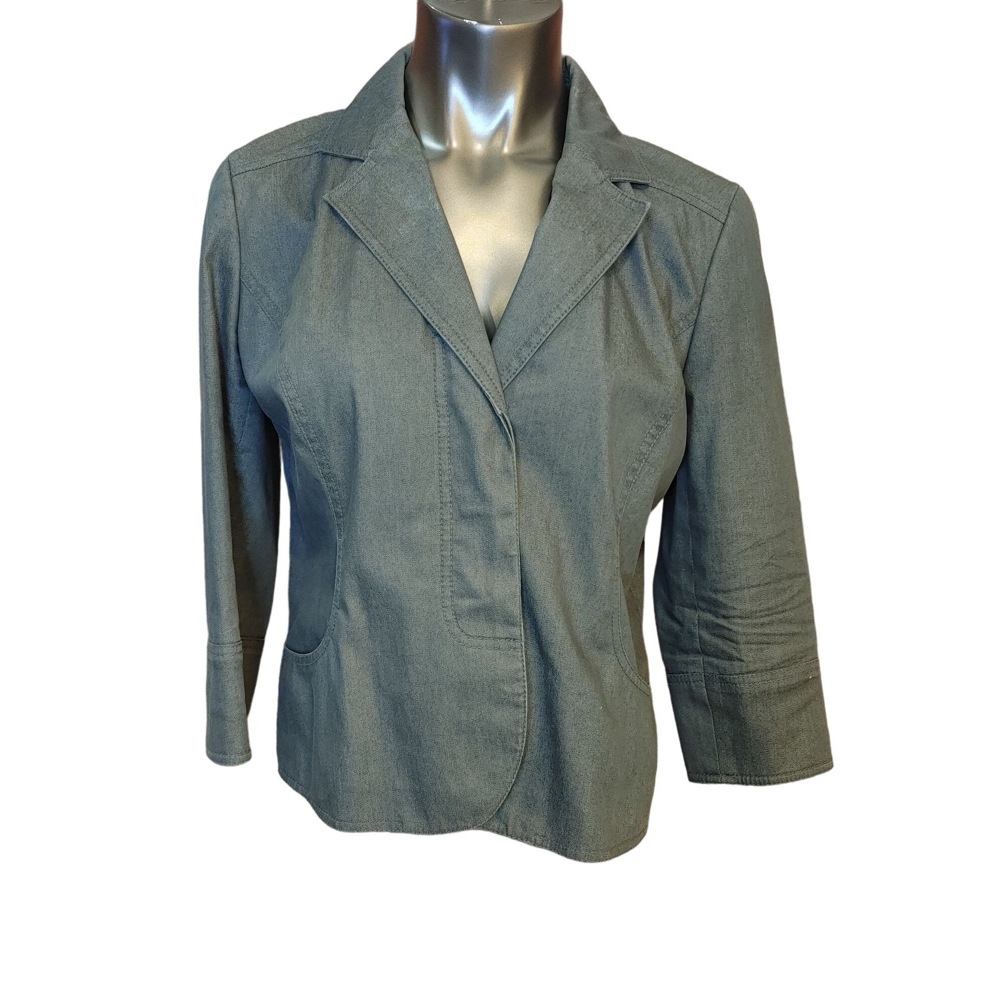 Other I. E. Womens 12 Gray Hidden Buttons Lightweight Blazer Jacke Size XL / US 12-14 / IT 48-50 - 1 Thumbnail