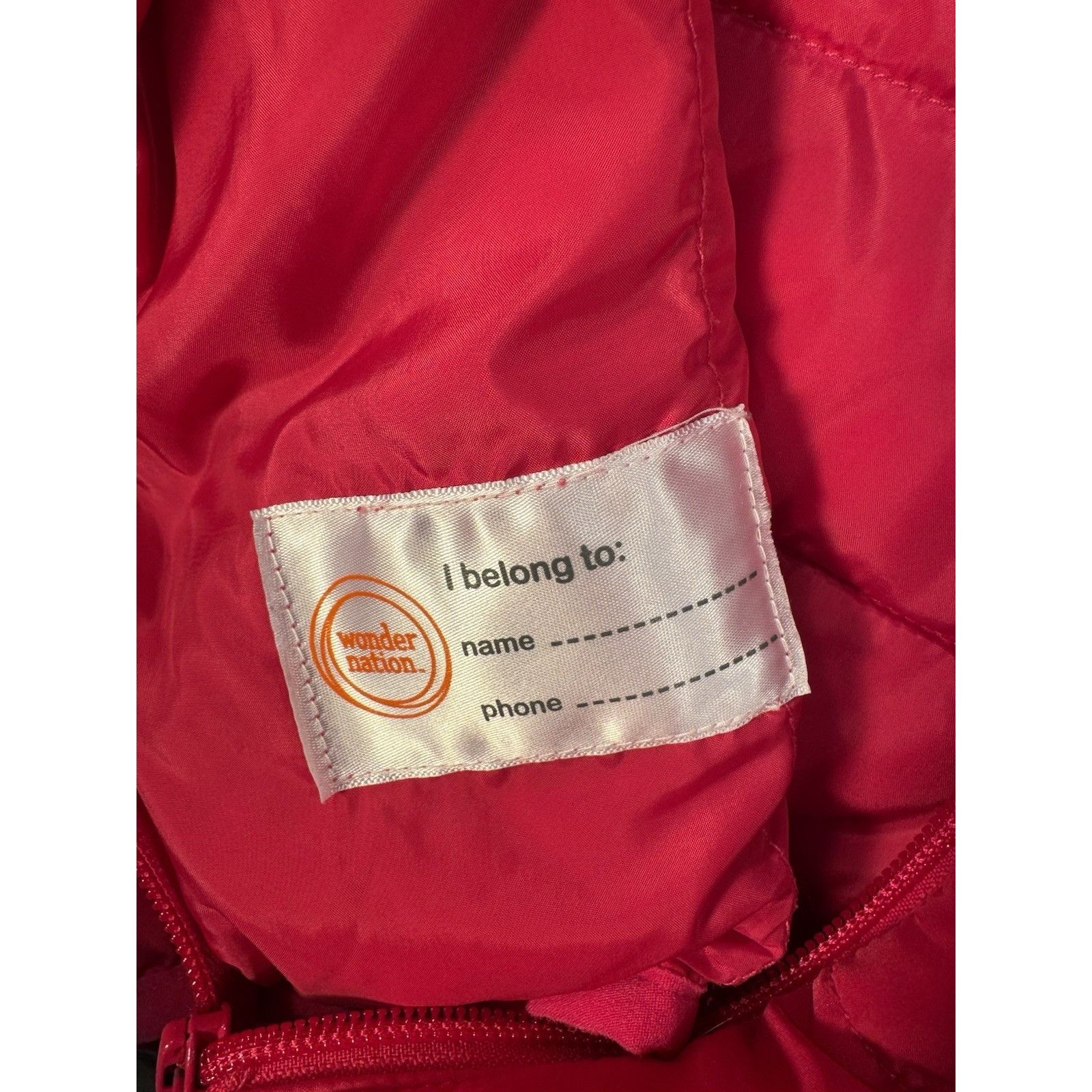 Other Wonder Nation Girls Pink Puffer Puffy Zip Jacket Size M (7-8 Size M / US 6-8 / IT 42-44 - 4 Thumbnail