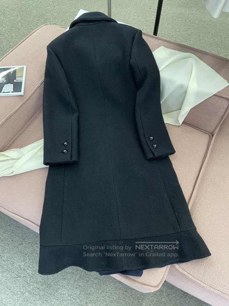 Chanel Chanel 23K black ruffled cashmere coat Size XS / US 0-2 / IT 36-38 - 4 Thumbnail
