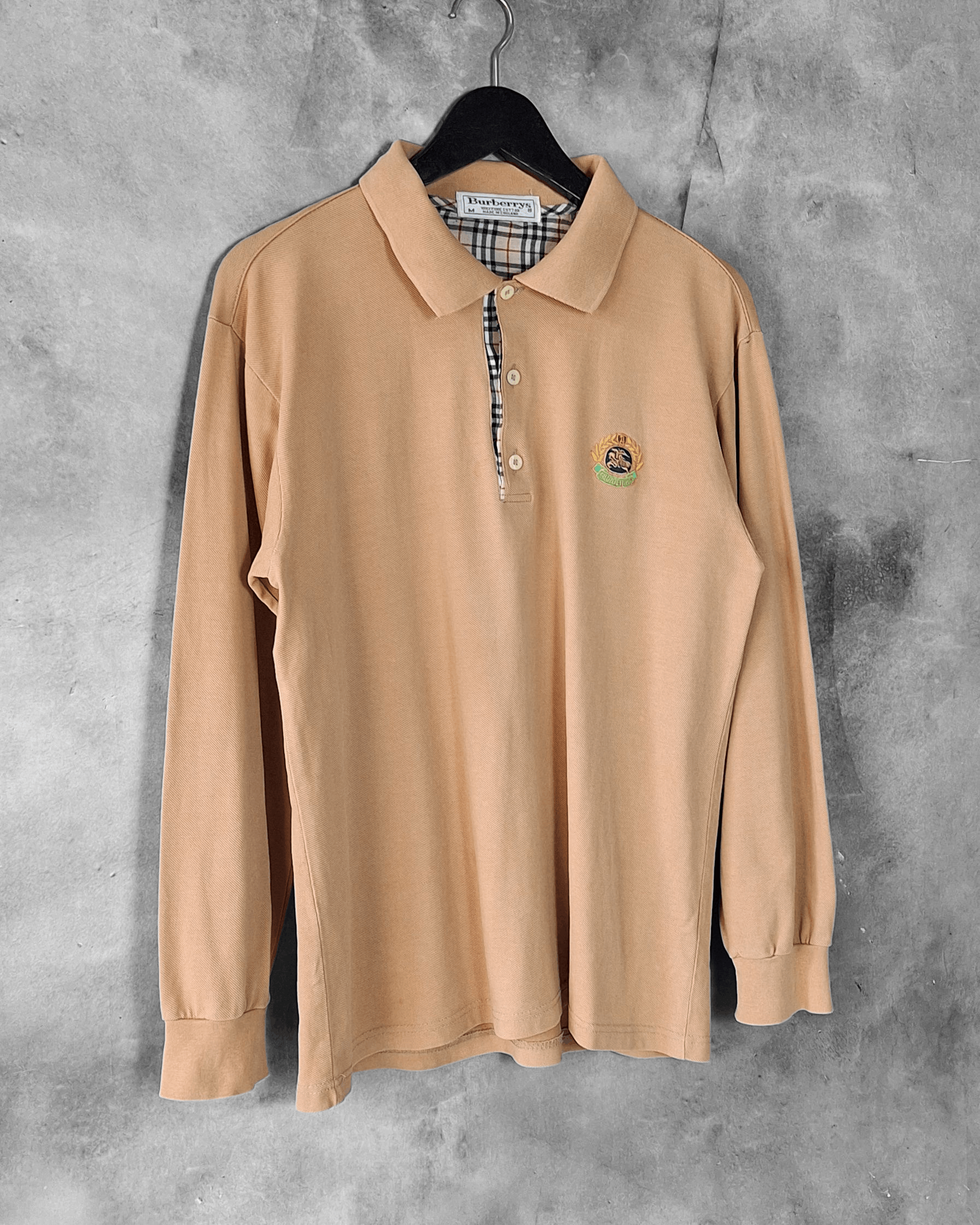 Burberry Vintage Burberry Longsleeve Polo Shirt Size US M / EU 48-50 / 2 - 2 Thumbnail