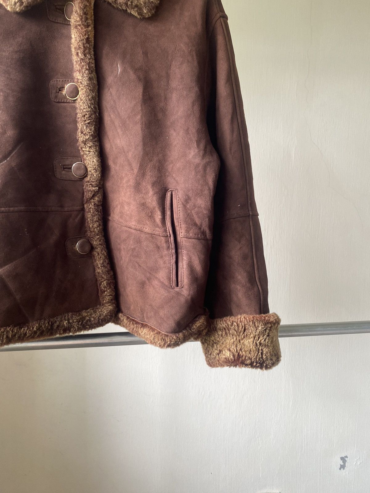 Vintage SOLETTO 80s B-3 FLIGHT JACKET LEATHER LAMBSKIN FUR LGB Size US M / EU 48-50 / 2 - 8 Thumbnail