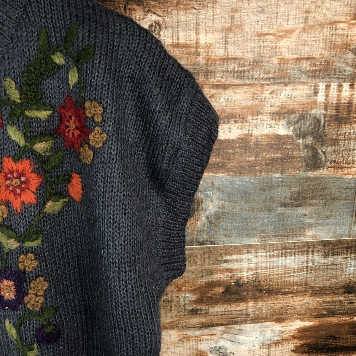 Homespun Knitwear × Japanese Brand Pre Move Grey art vintage Knitwear #A1818 Size L / US 10 / IT 46 - 8 Thumbnail