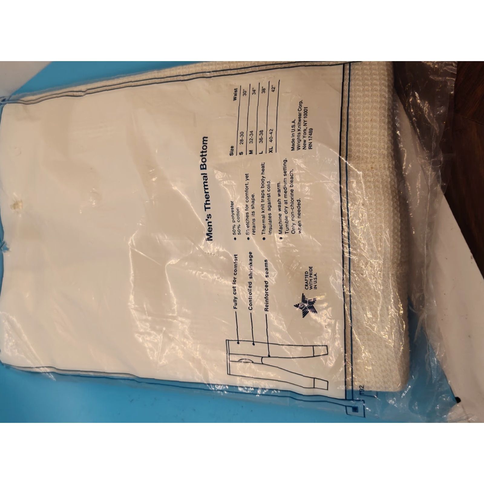 Vintage VINTAGE Doctor Wright's Thermal Long Johns Mens Pants L White/offwhite Thermal Preshrunk 80s NOS USA Mens Size US 33 - 6 Thumbnail