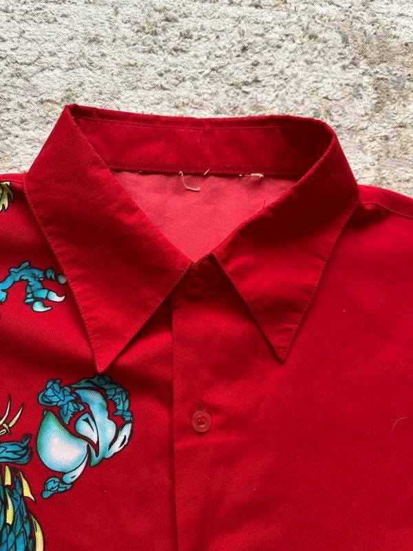 Other Y2K Flames Dragon Skull Fishbone Shirt + Laos Shorts Vintage Size 36S - 9 Thumbnail
