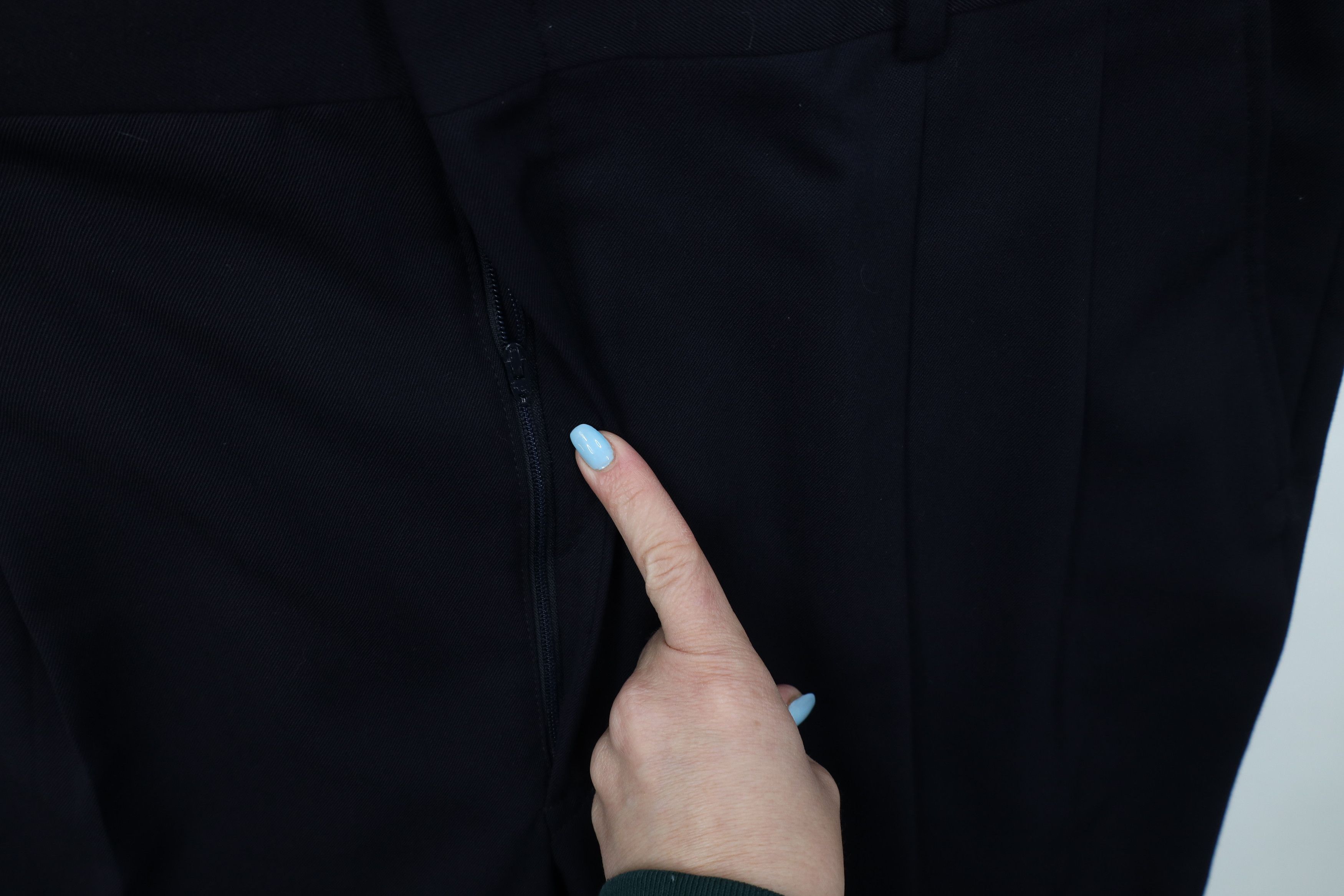 Vintage Vintage 70s Streetwear Knit Wide Leg Chino Pants Navy Blue Size US 42 / EU 58 - 6 Thumbnail