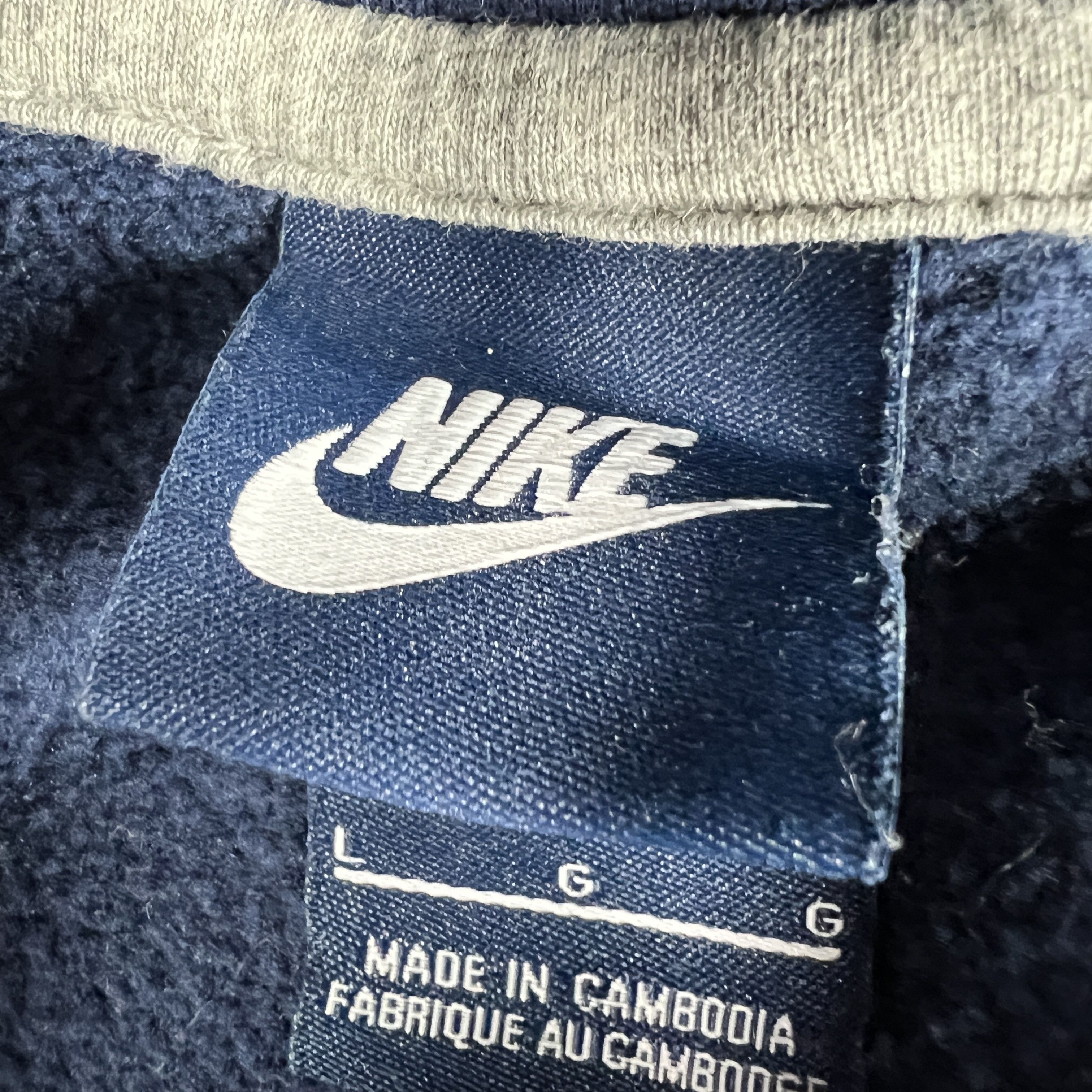 Nike Nike Sweatshirt Blue & White Faded Swoosh Logo Hoodie Size US L / EU 52-54 / 3 - 9 Thumbnail