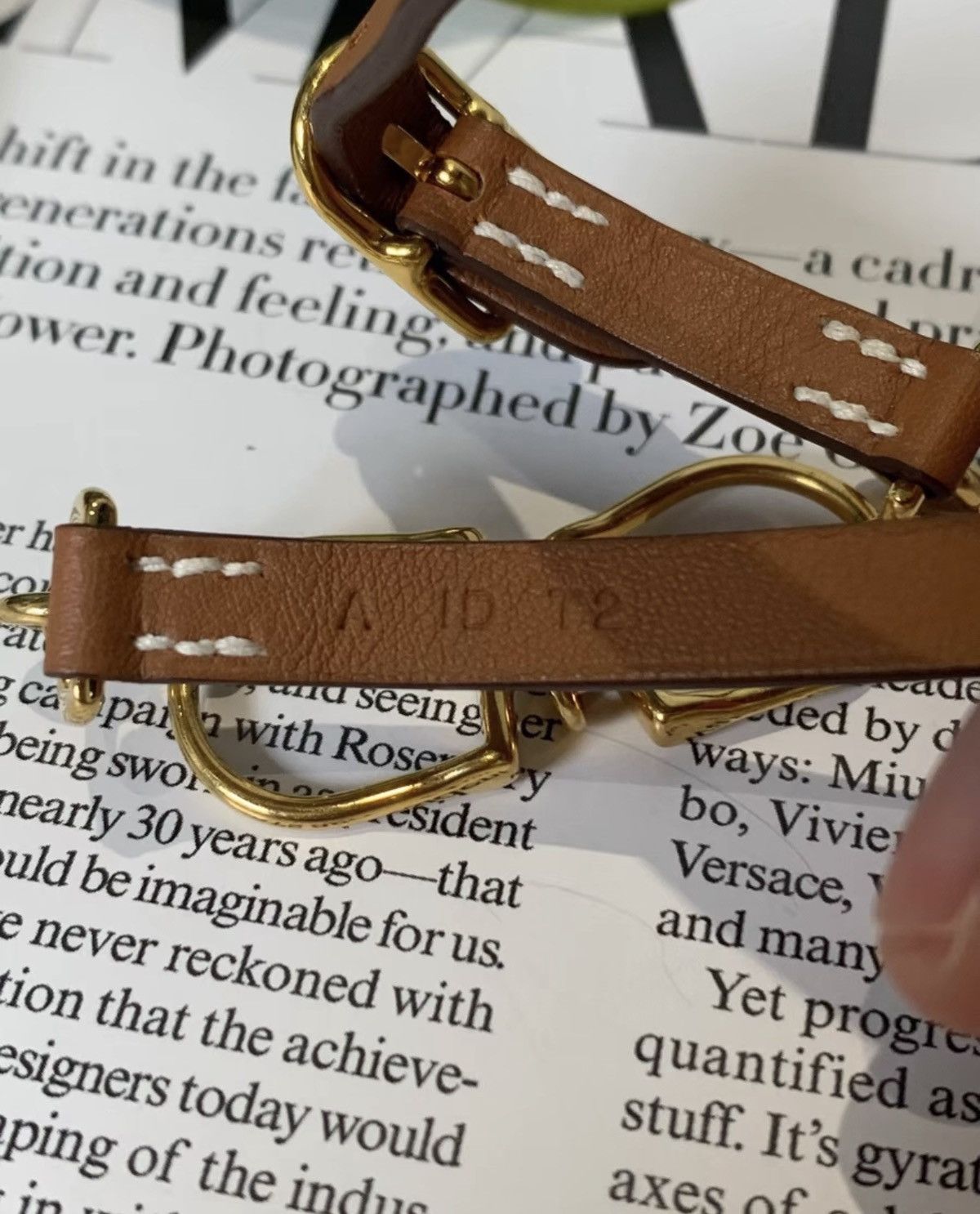 Hermes Hermès Brown Double-Ring Horsebit Leather Bracelet / Cuff Size ONE SIZE - 2 Thumbnail